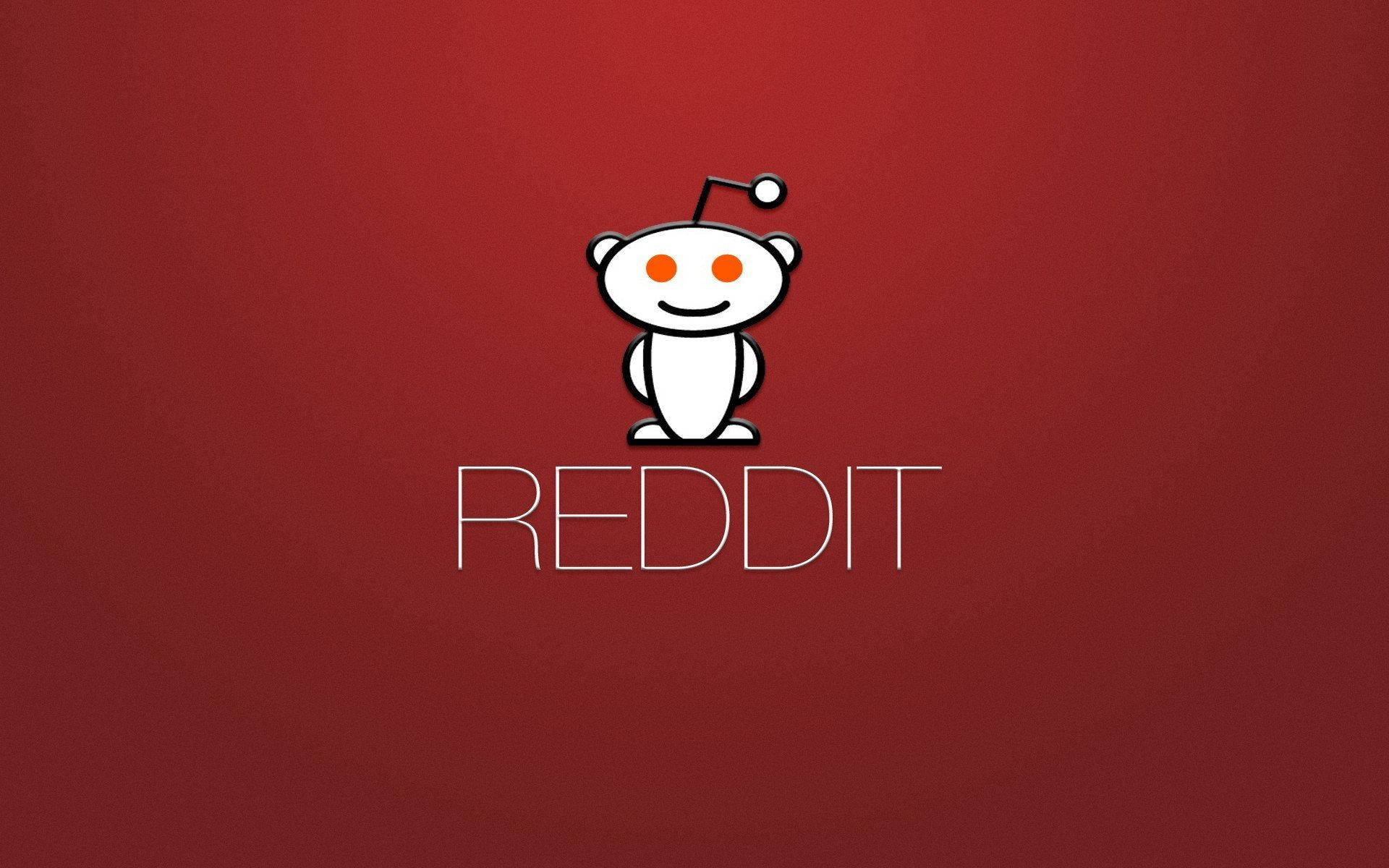 Red Reddit Logo And Title Background