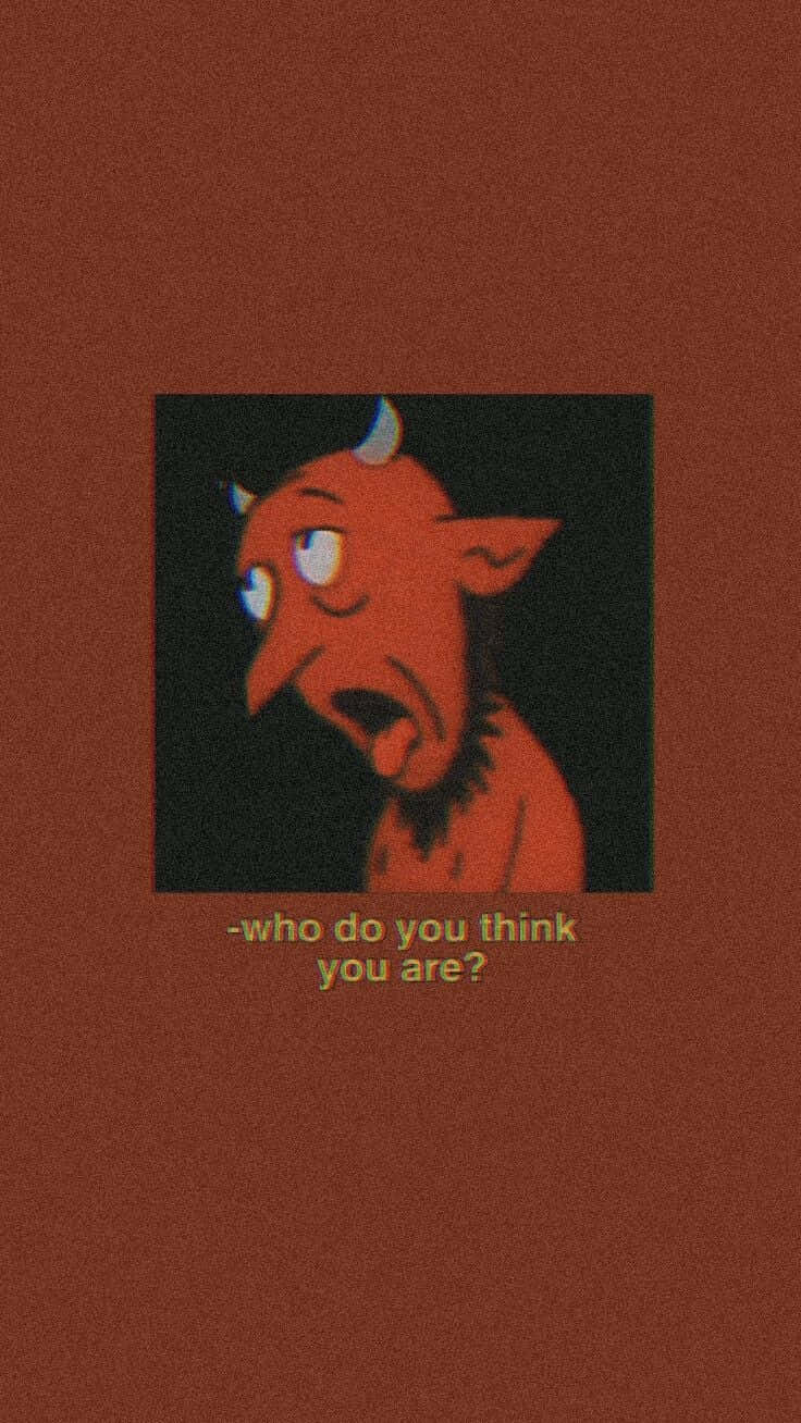 Red Retro 80s Aesthetic Devil Background