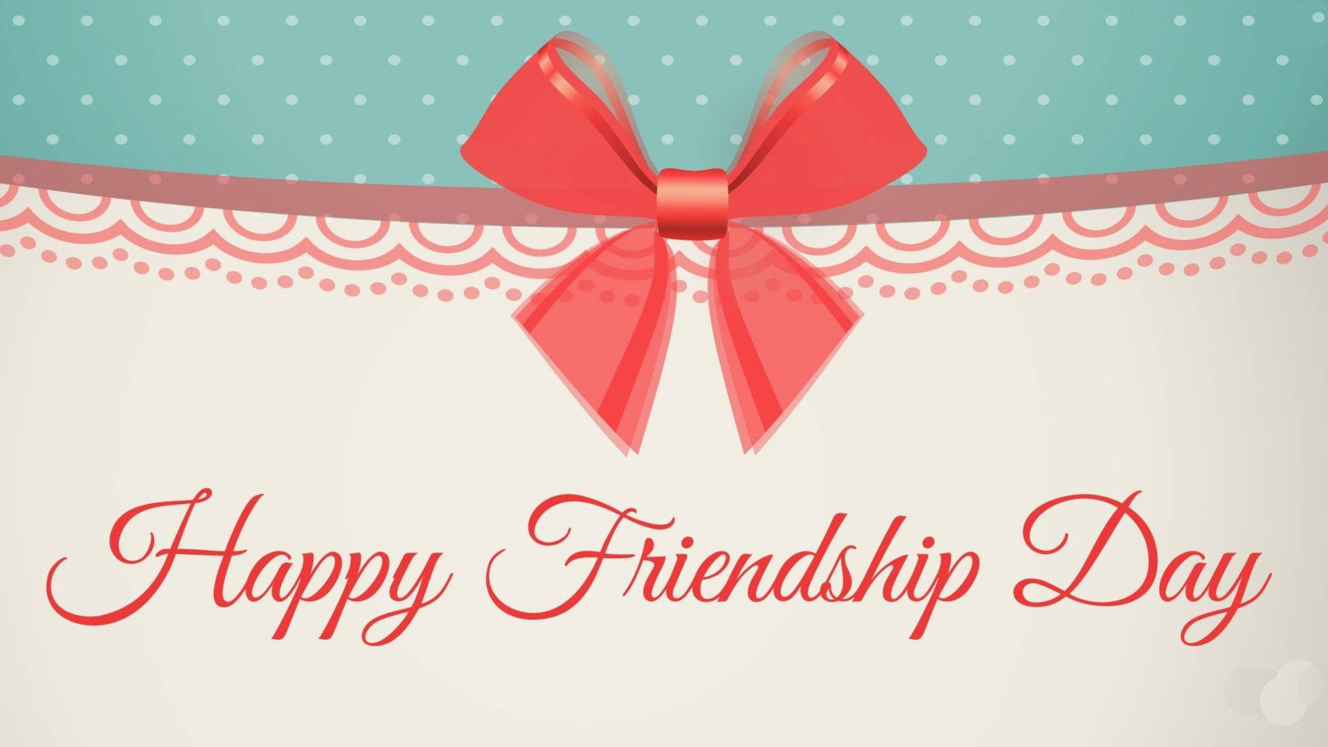 Red Ribbon On Friendship Day Background