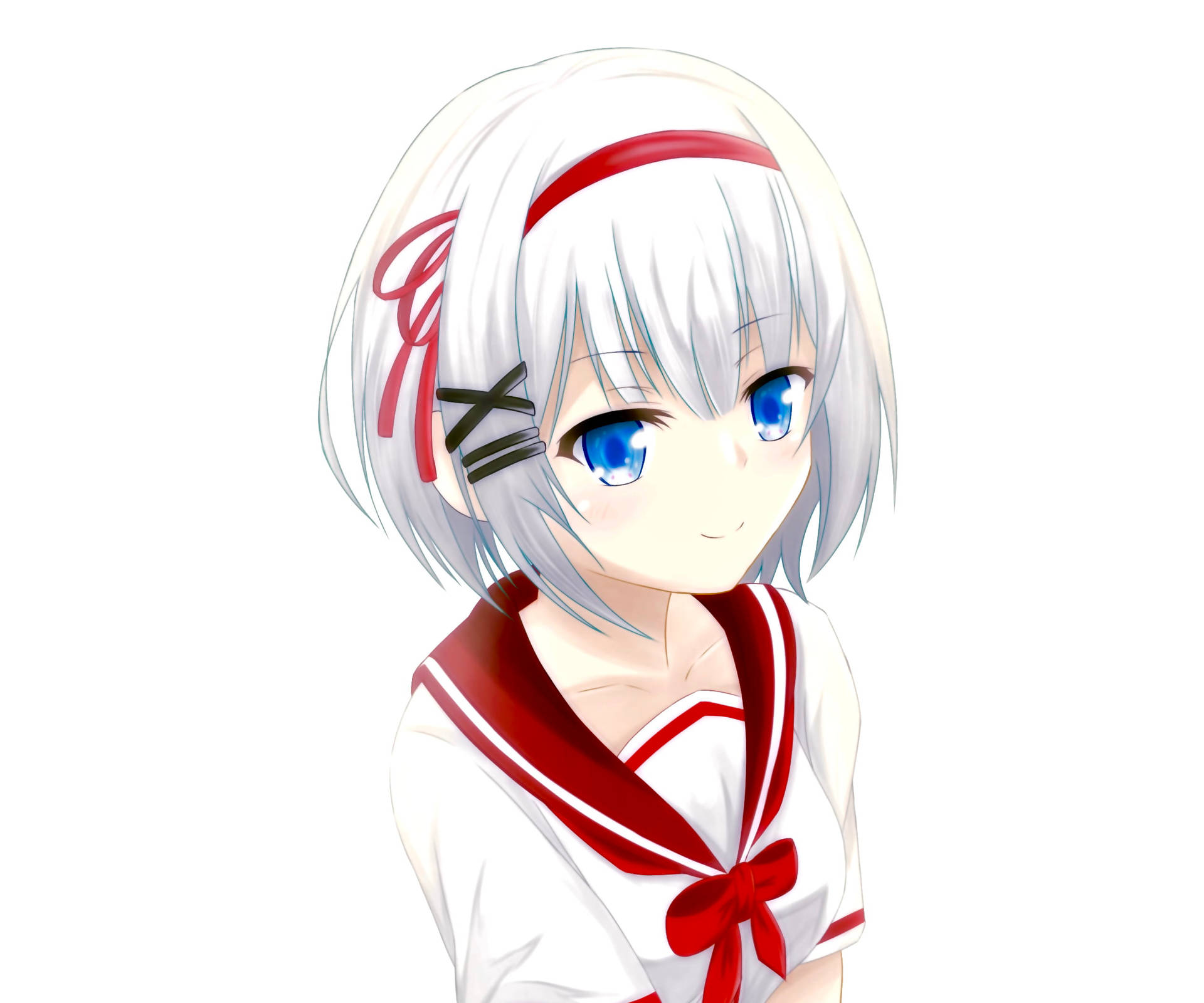 Red Ribbon Schoolgirl Detective Siesta Background