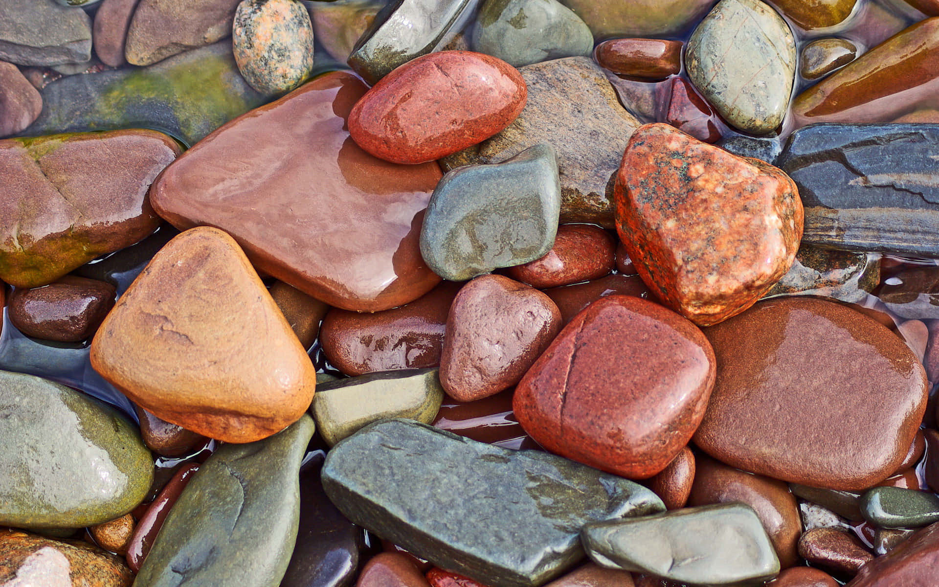 Red Rocks Pebble Gravel Stones Background