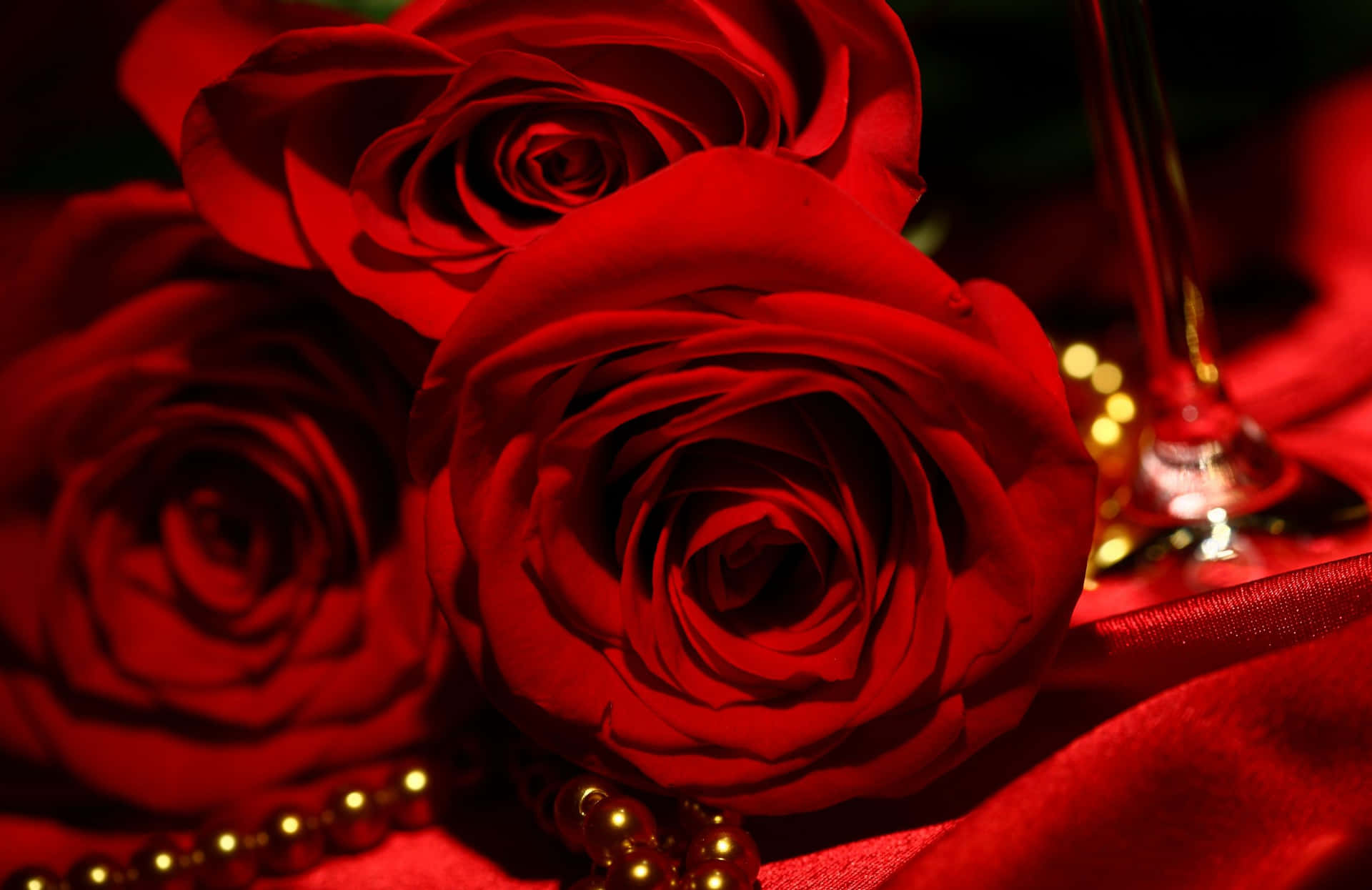 Red Rose Aesthetic On Dinner Table