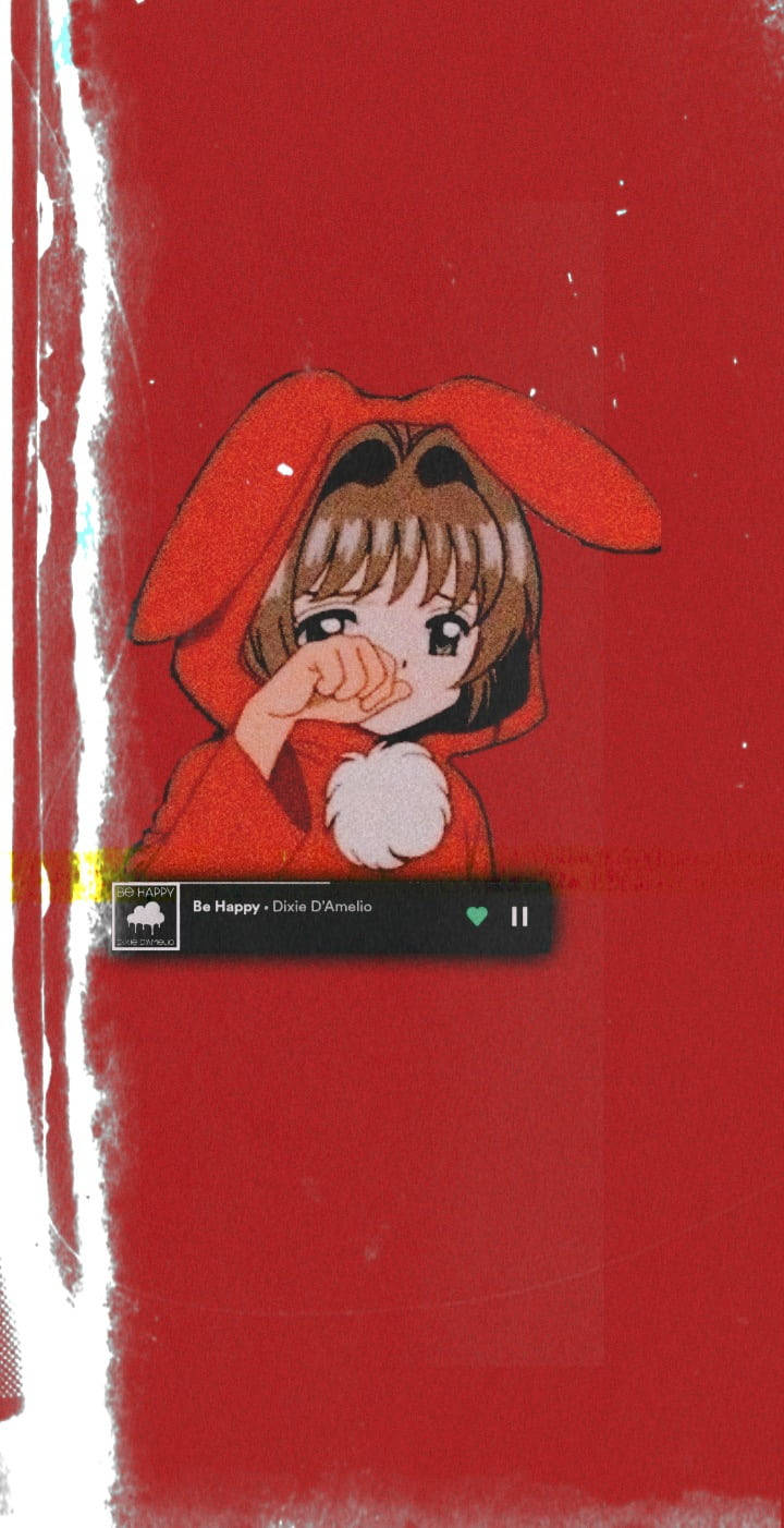 Red Sad Aesthetic Anime Girl