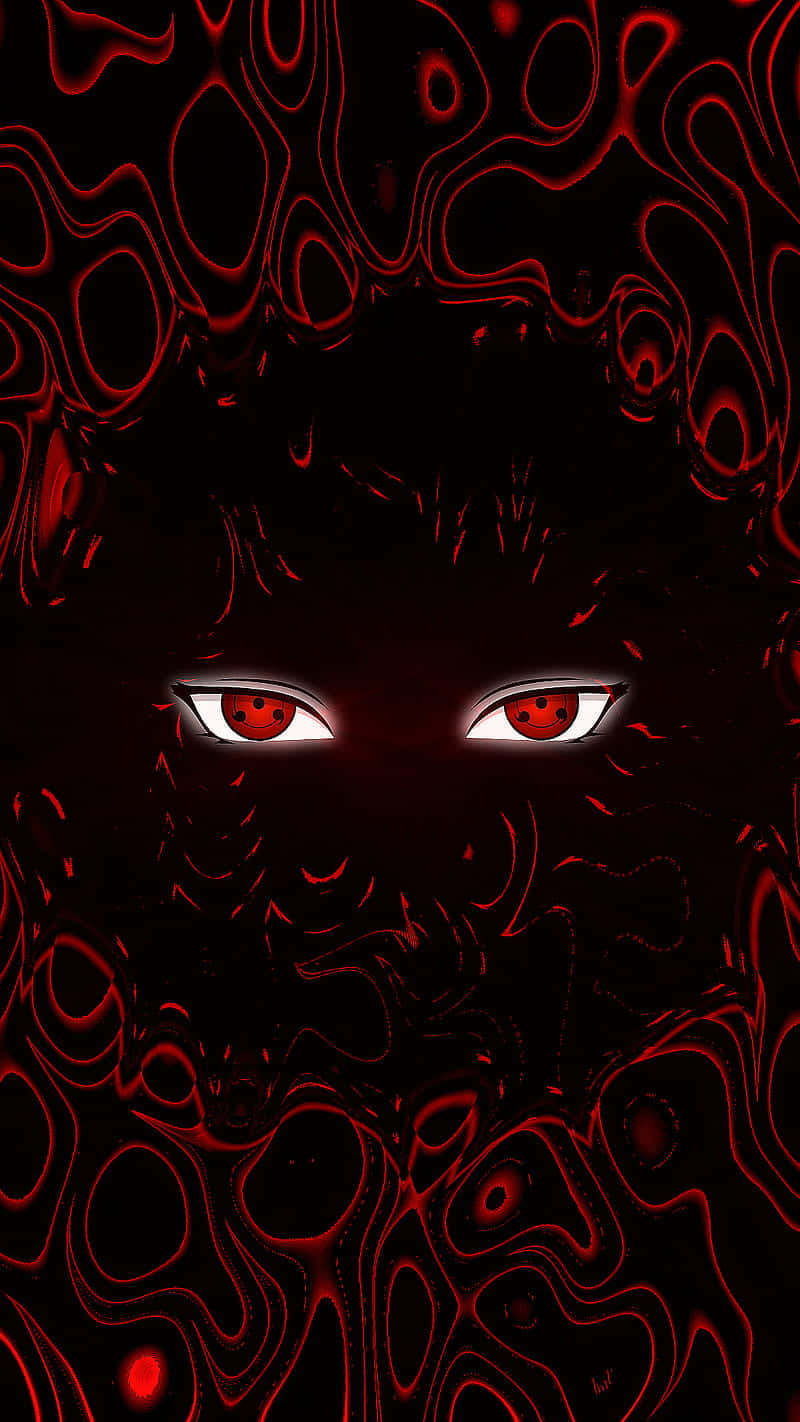 Red Sharingan Eyes Dark Abstract Background Background