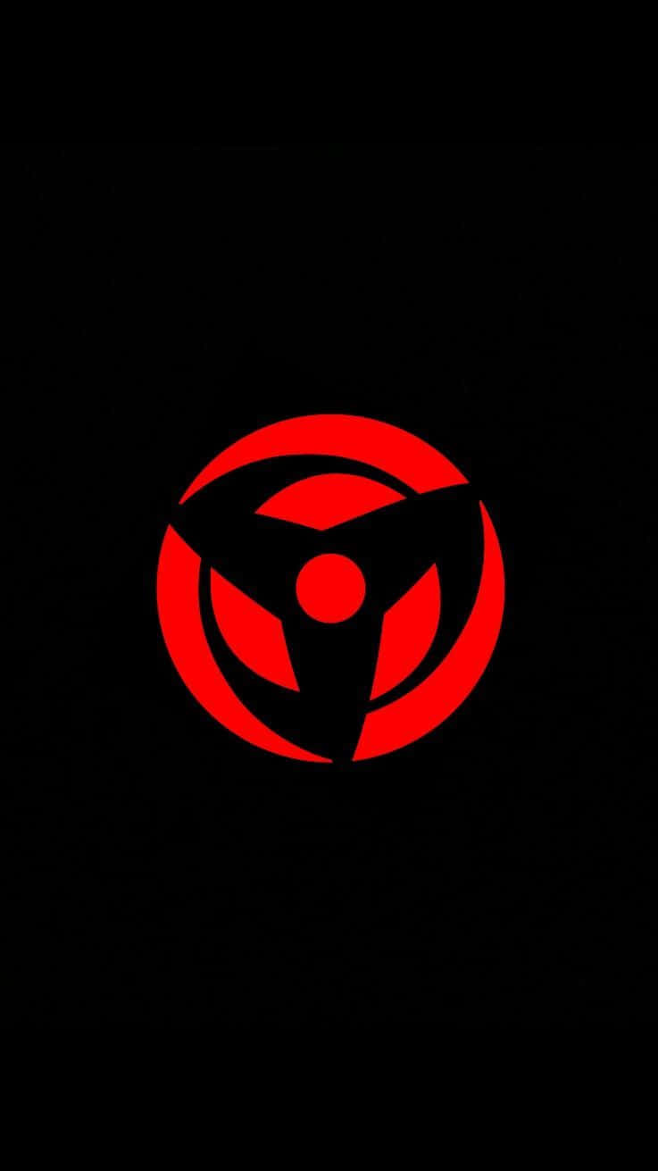 Red Sharingan Symbolon Black Background Background
