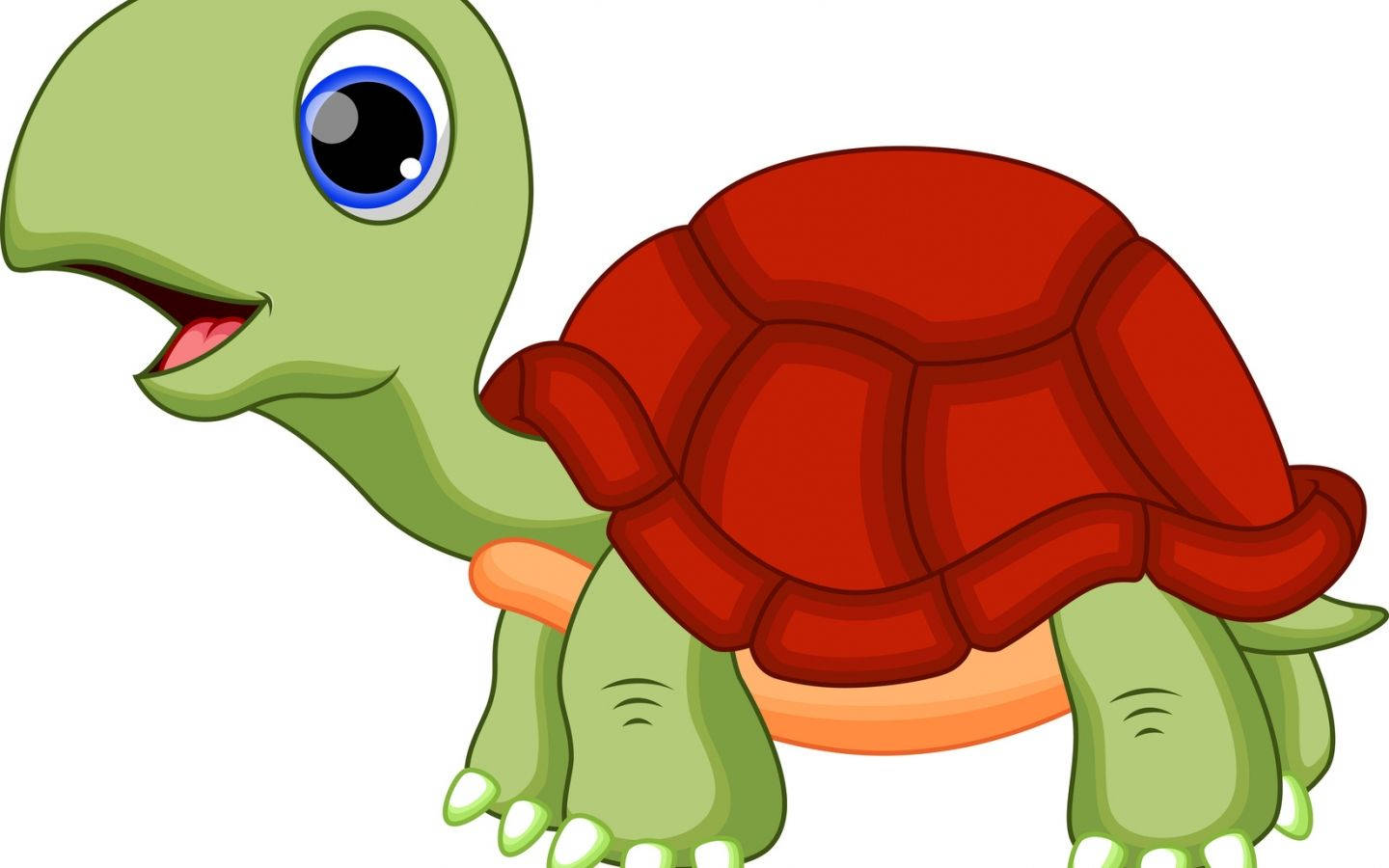 Red Shell Cartoon Turtle Background