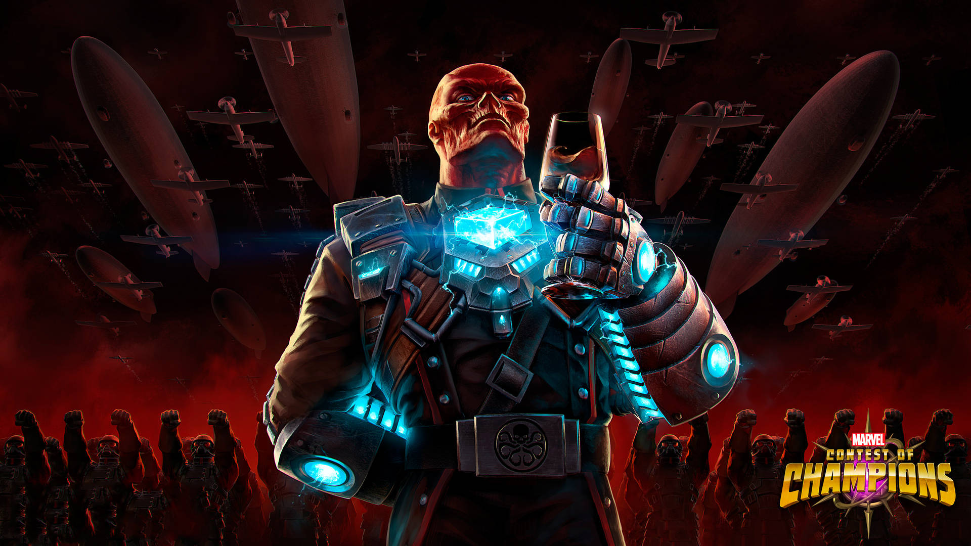 Red Skull Contest Of Champions Background