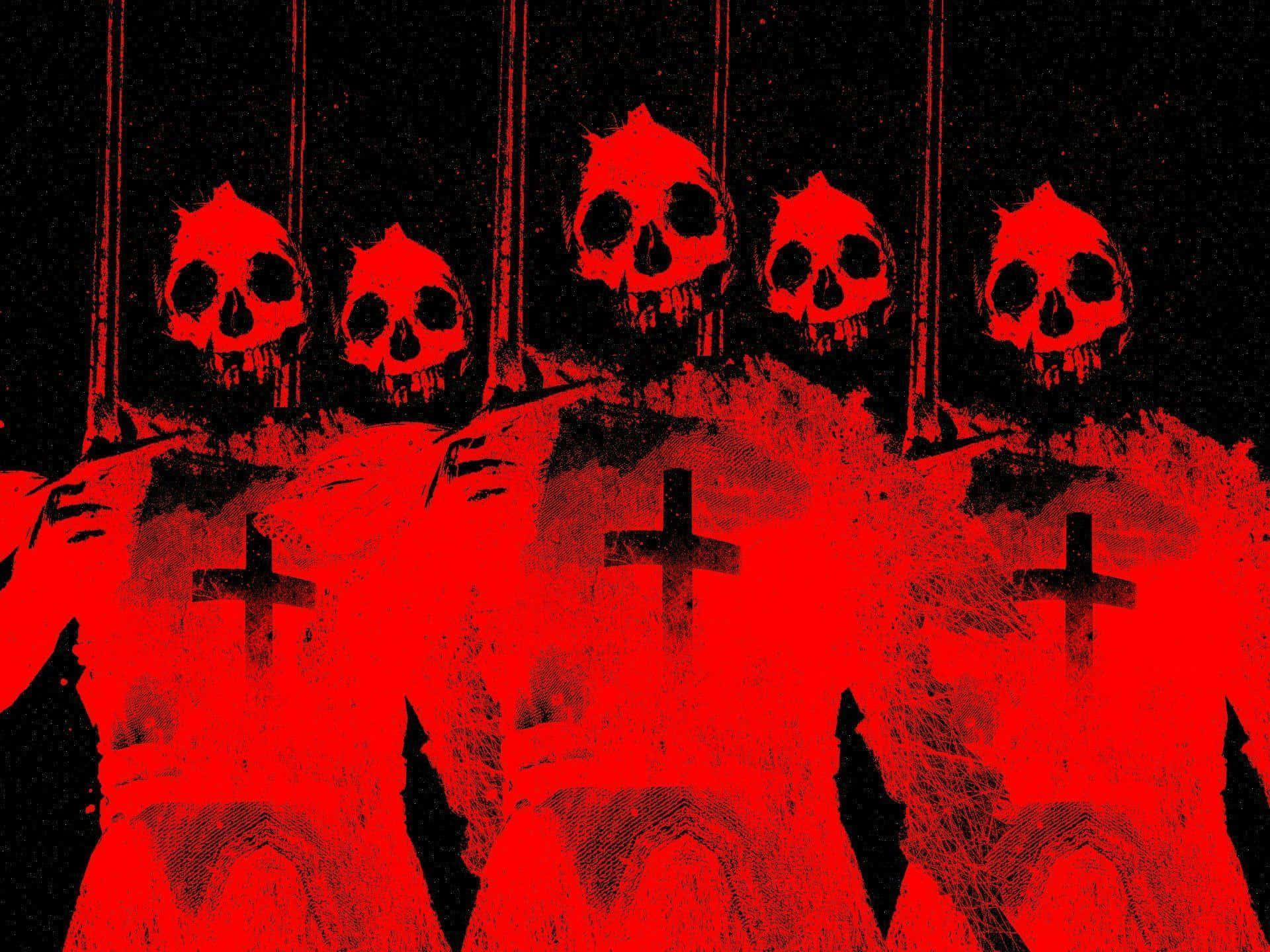 Red Skull Cross Imagery