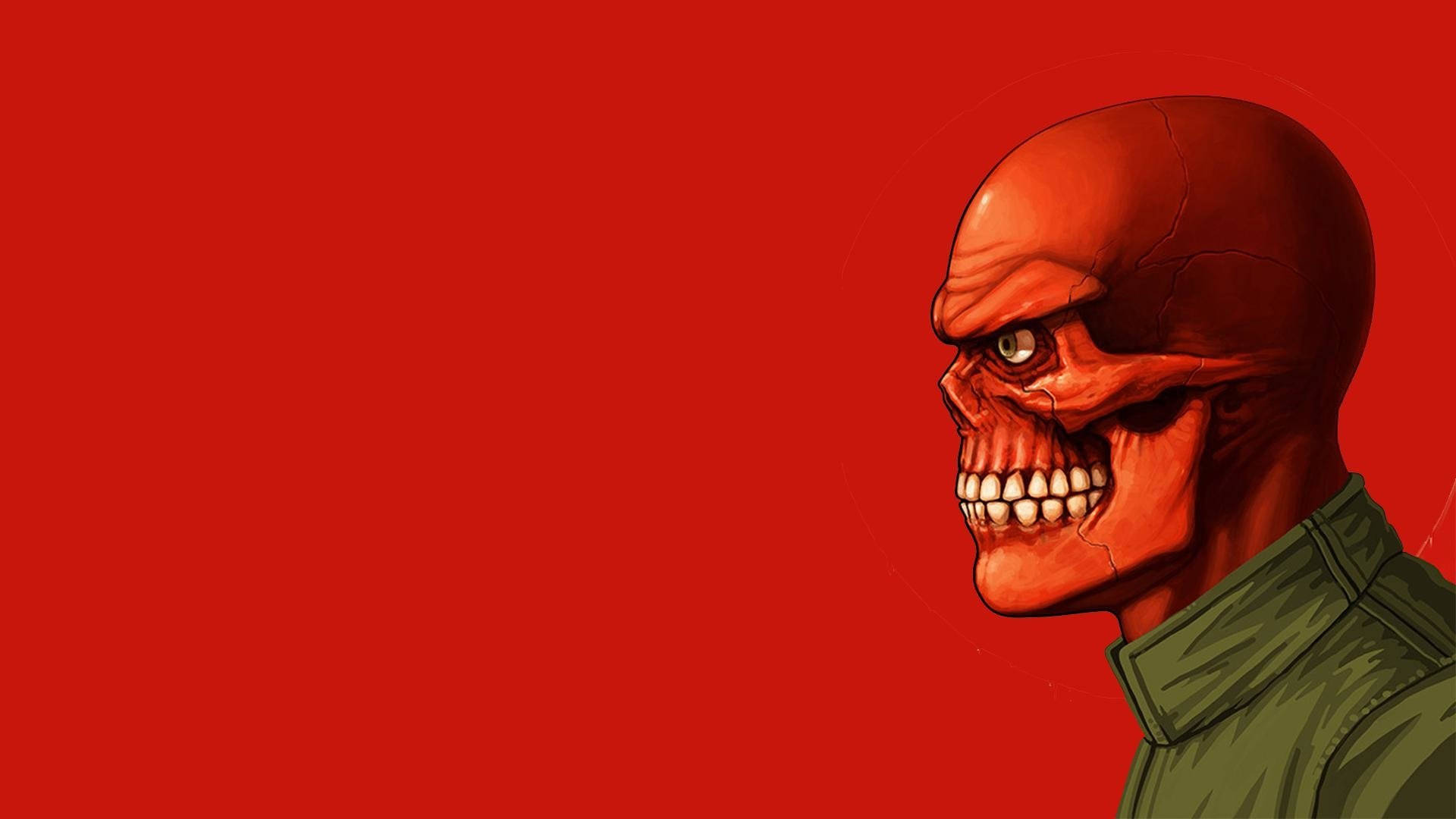 Red Skull Digital Art Background