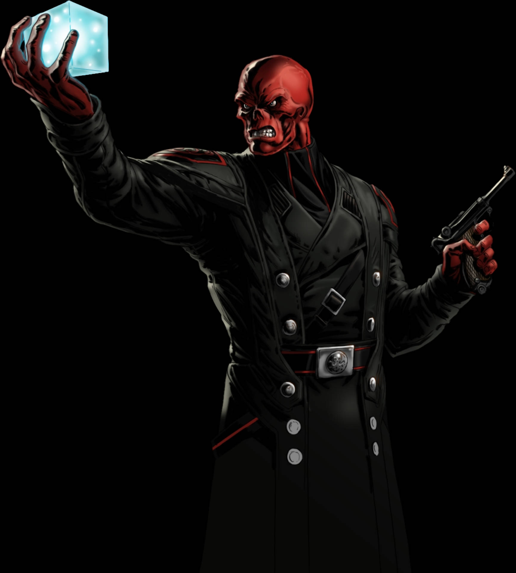 Red Skull Holding The Cube Background