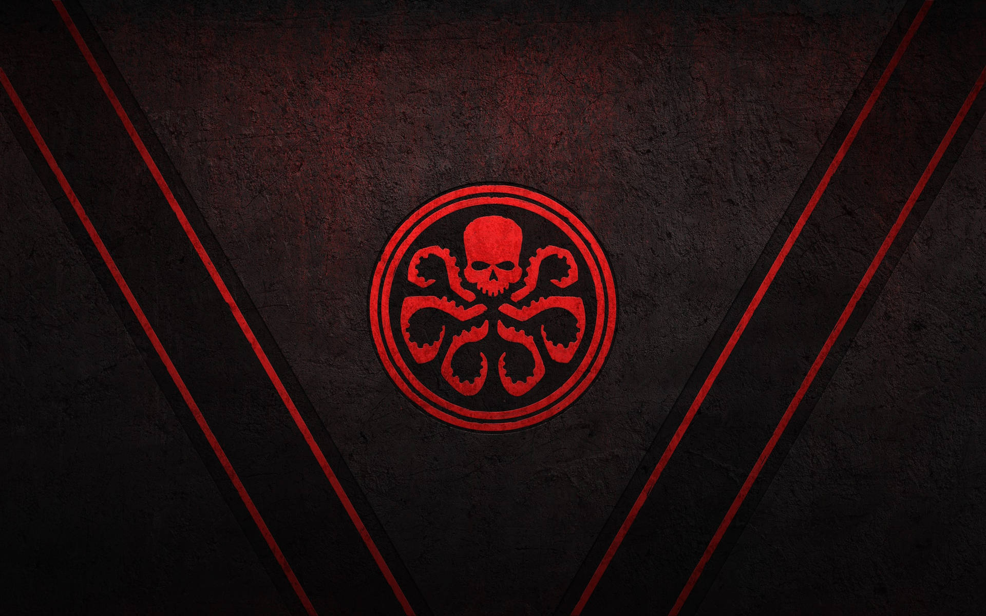 Red Skull Hydra Octopus Logo Background