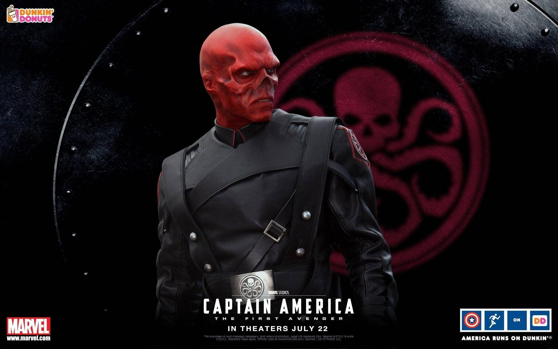 Red Skull Marvel Poster Background