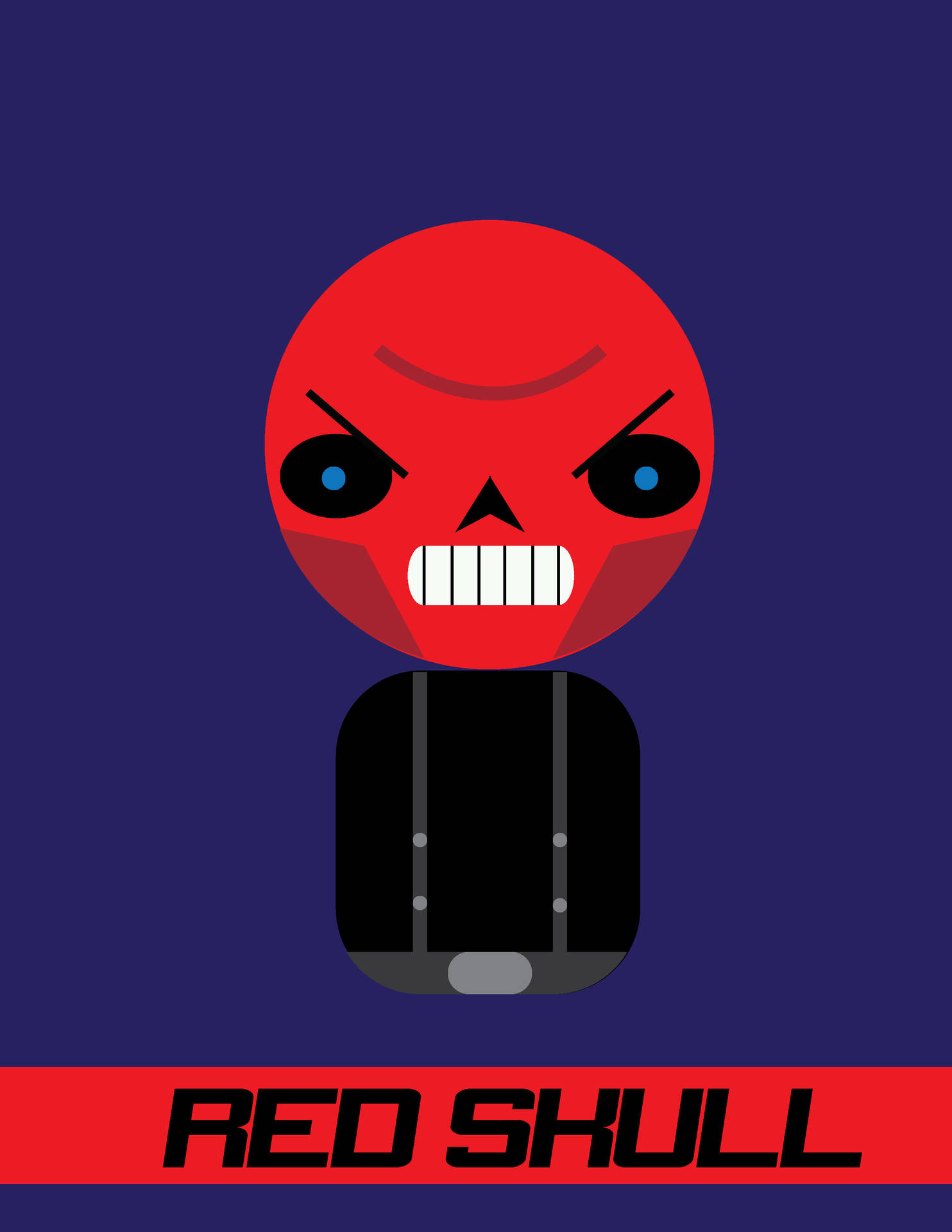 Red Skull Vector Art Background