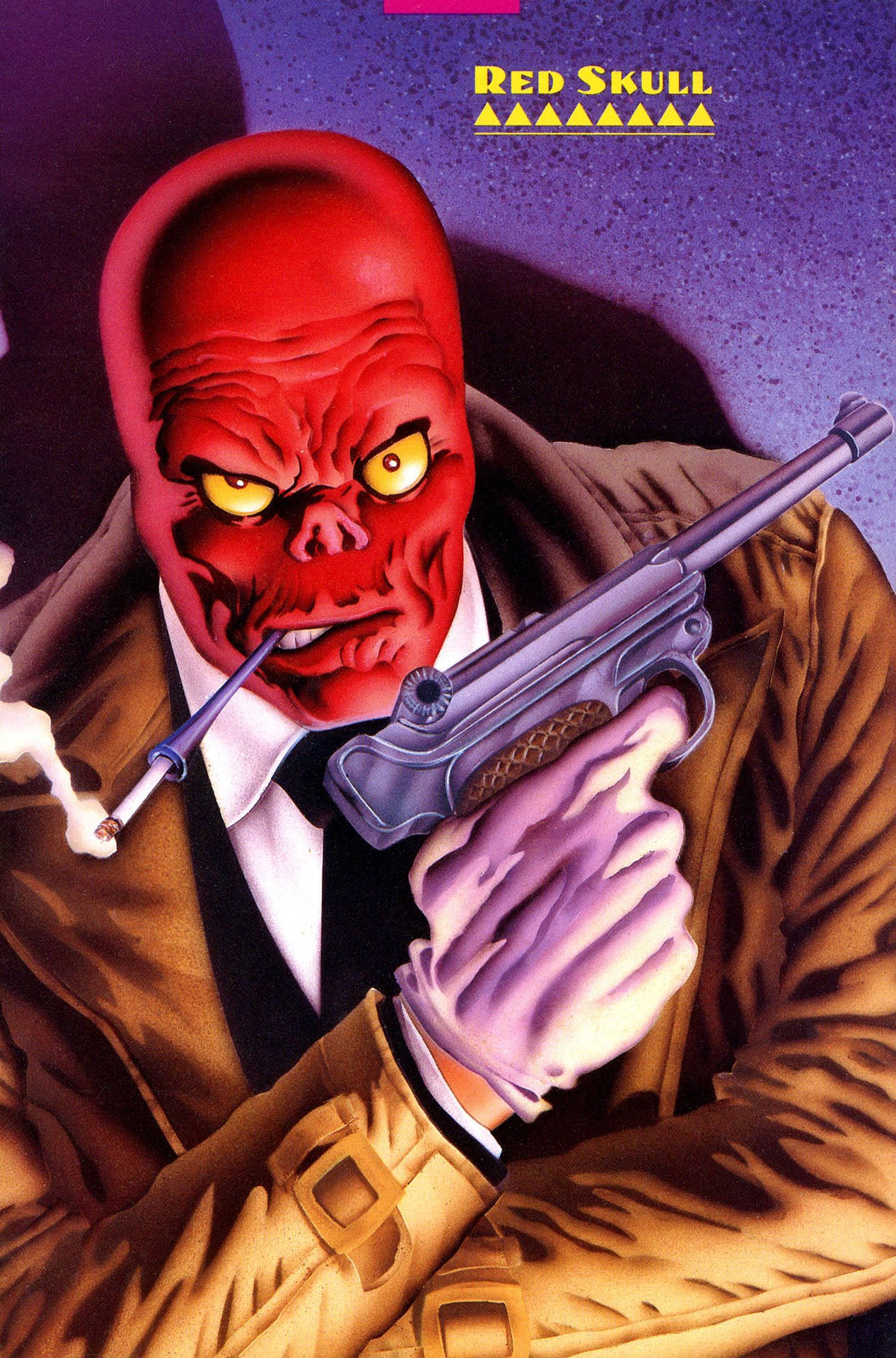 Red Skull Vintage Poster Background