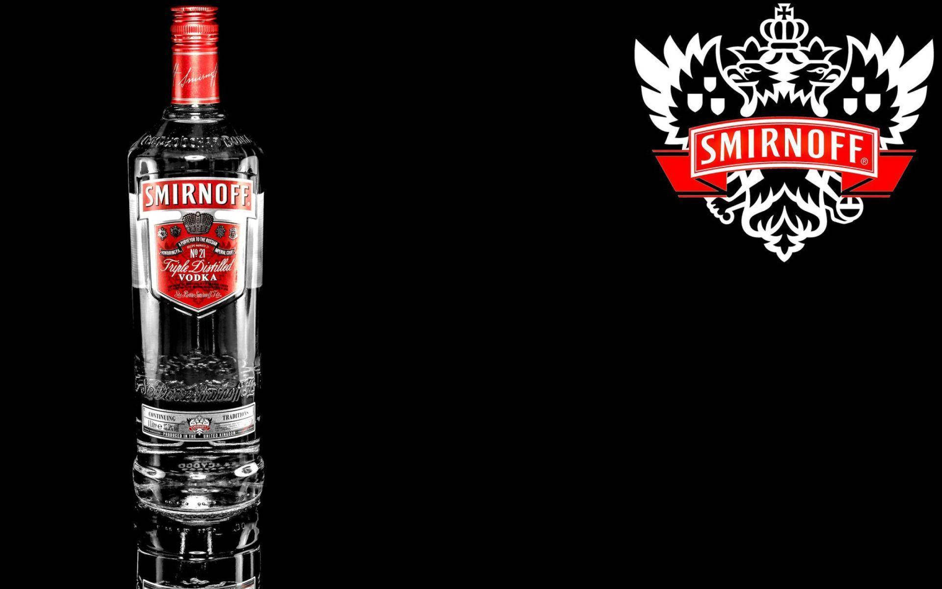 Red Smirnoff Vodka Bottle And Logo