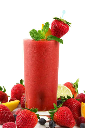 Red Smoothie Portrait Image
