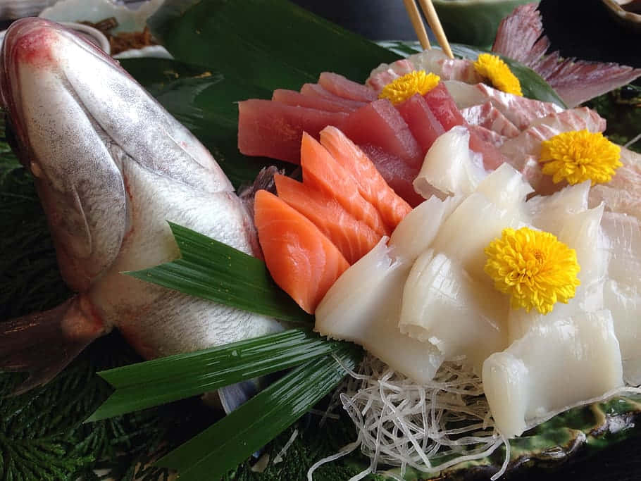 Red Snapper Sashimi Platter Background