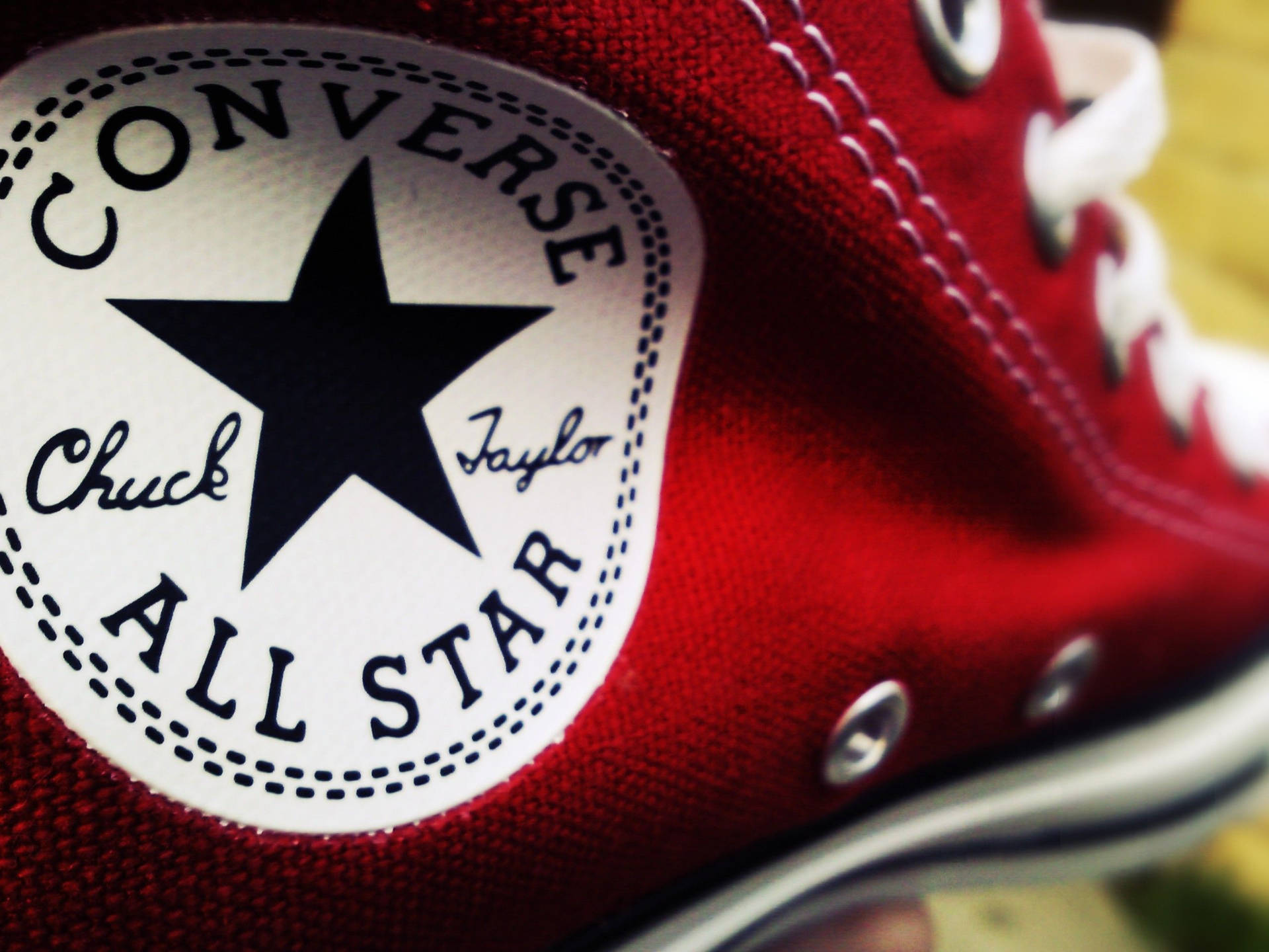 Red Sneaker Converse Logo