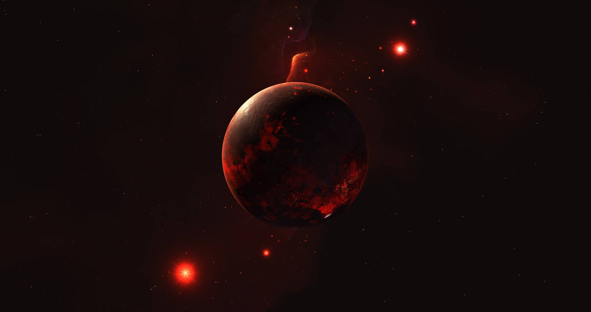 Red Space Background