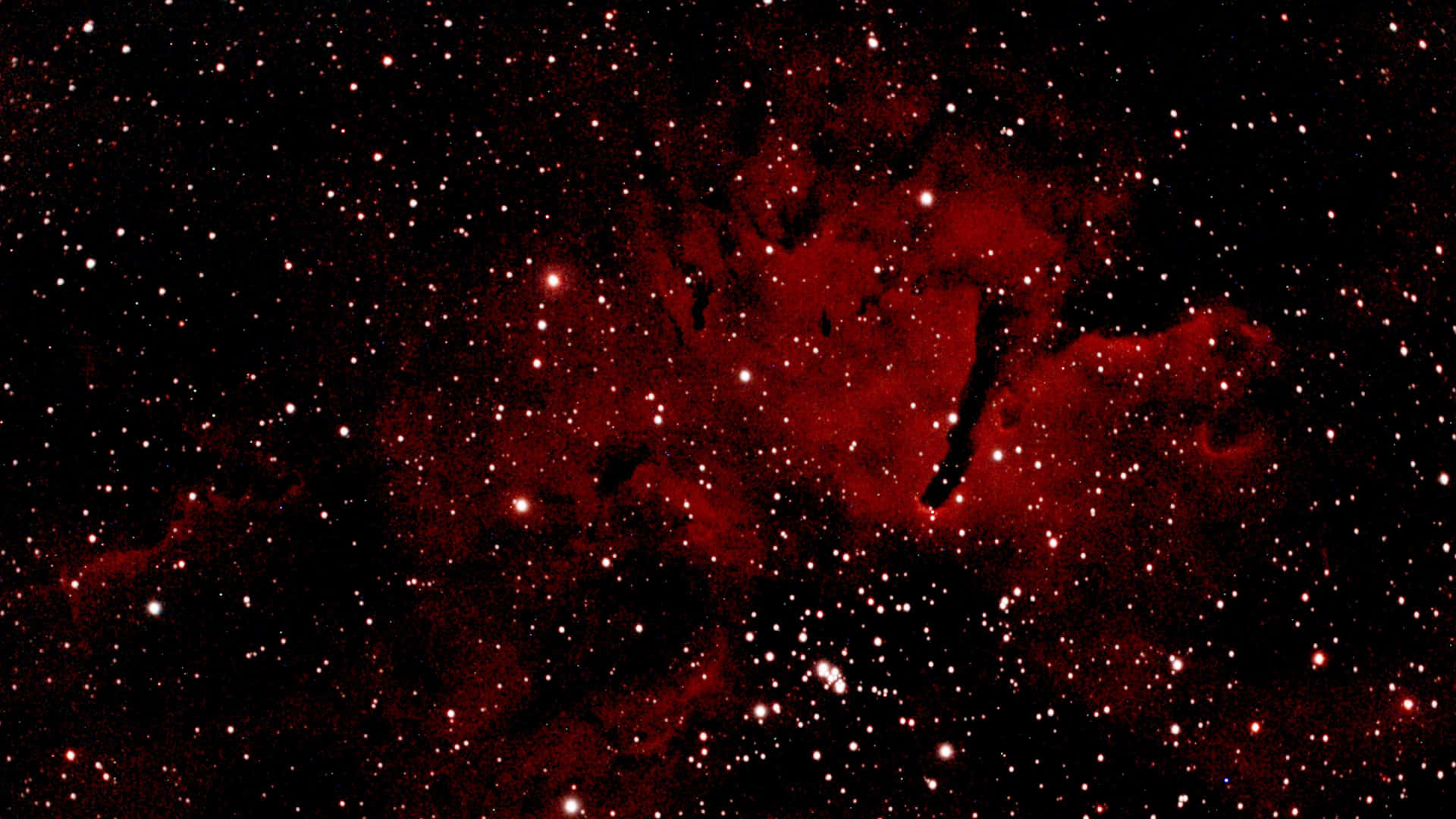 Red Space Big Bright Stars Background