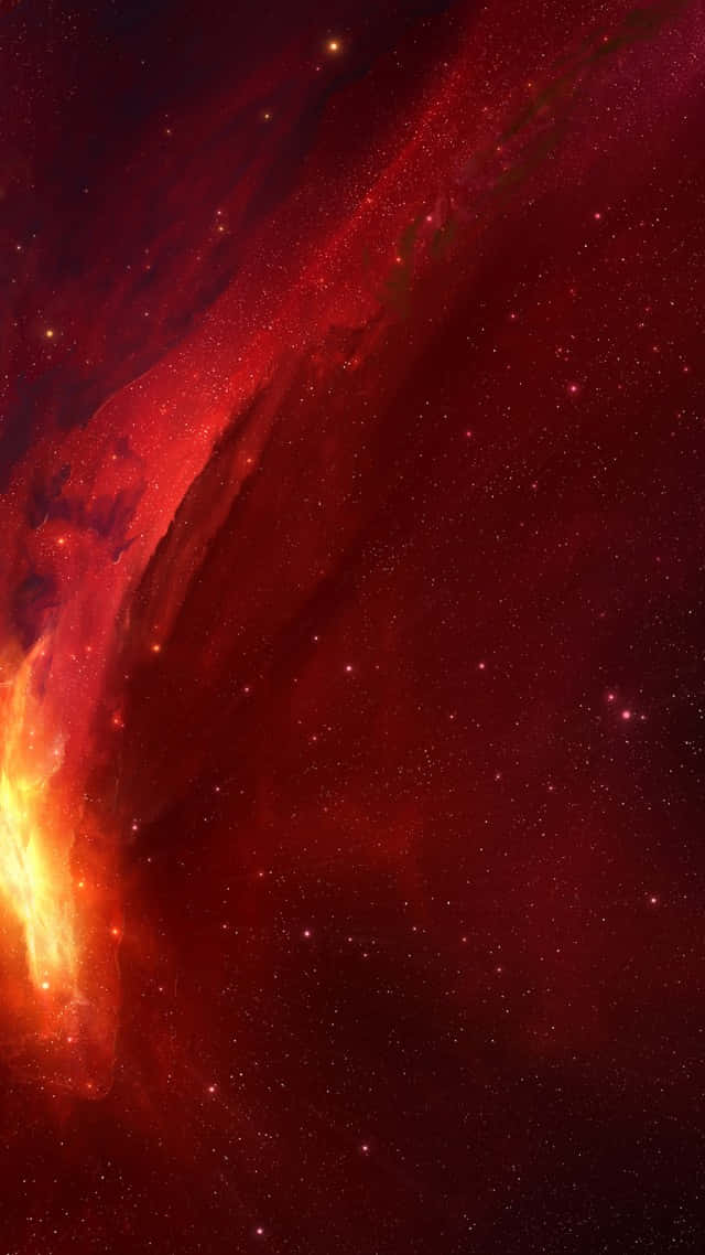 Red Space Fire Glow Background