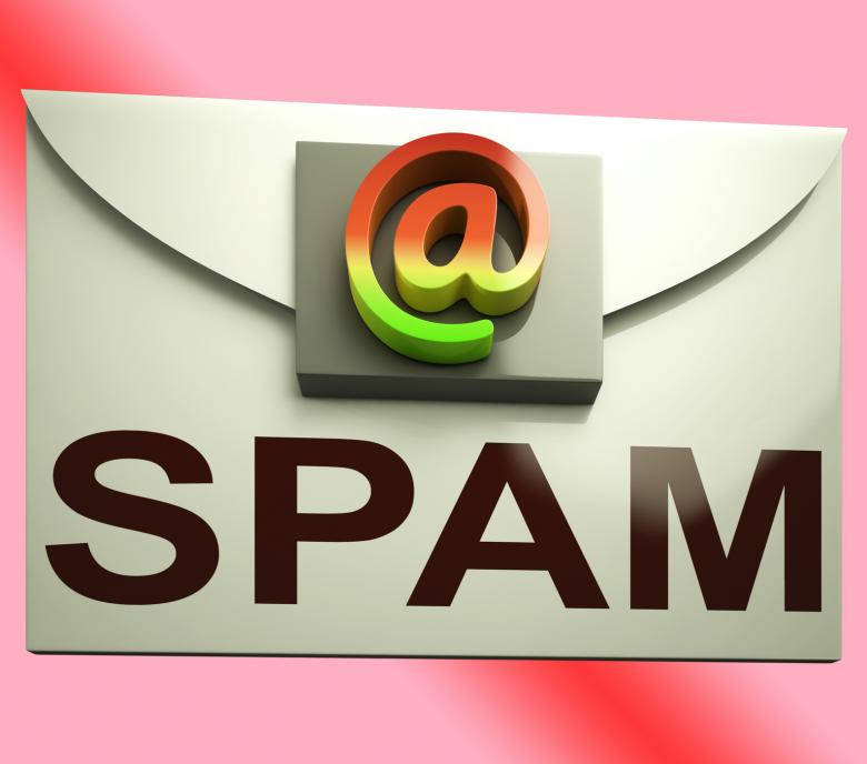 Red Spam Email 3d Graphic Background