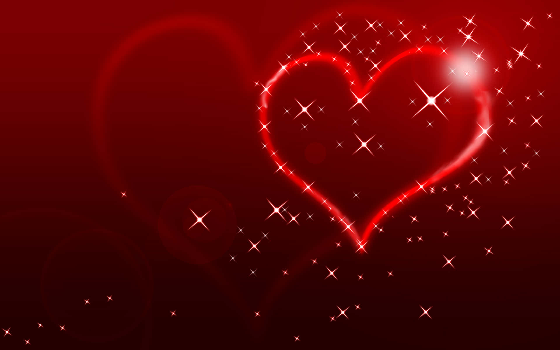 Red_ Sparkling_ Heart_ Background Background