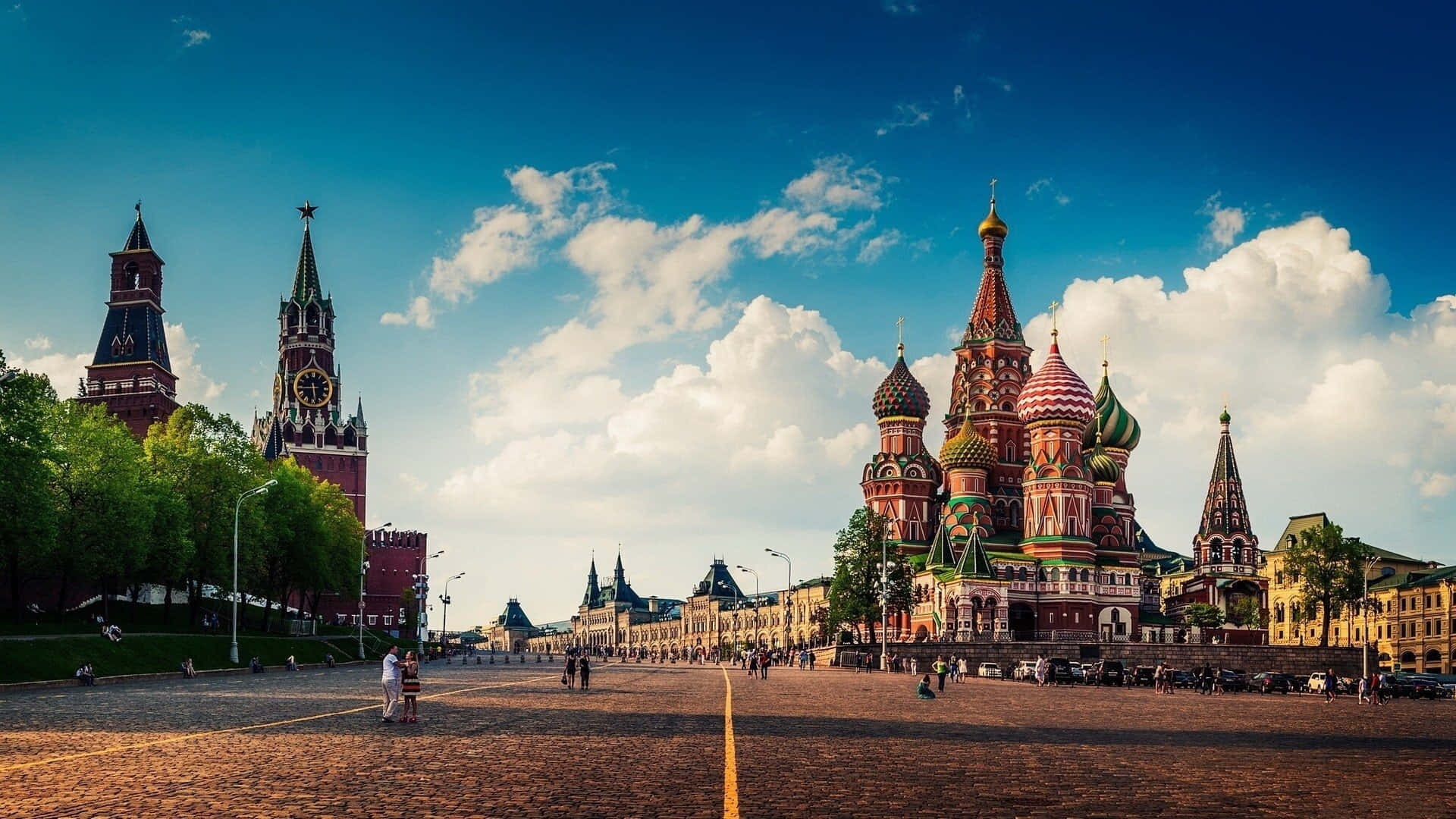 Red Square Moscow Russia Landscape Background