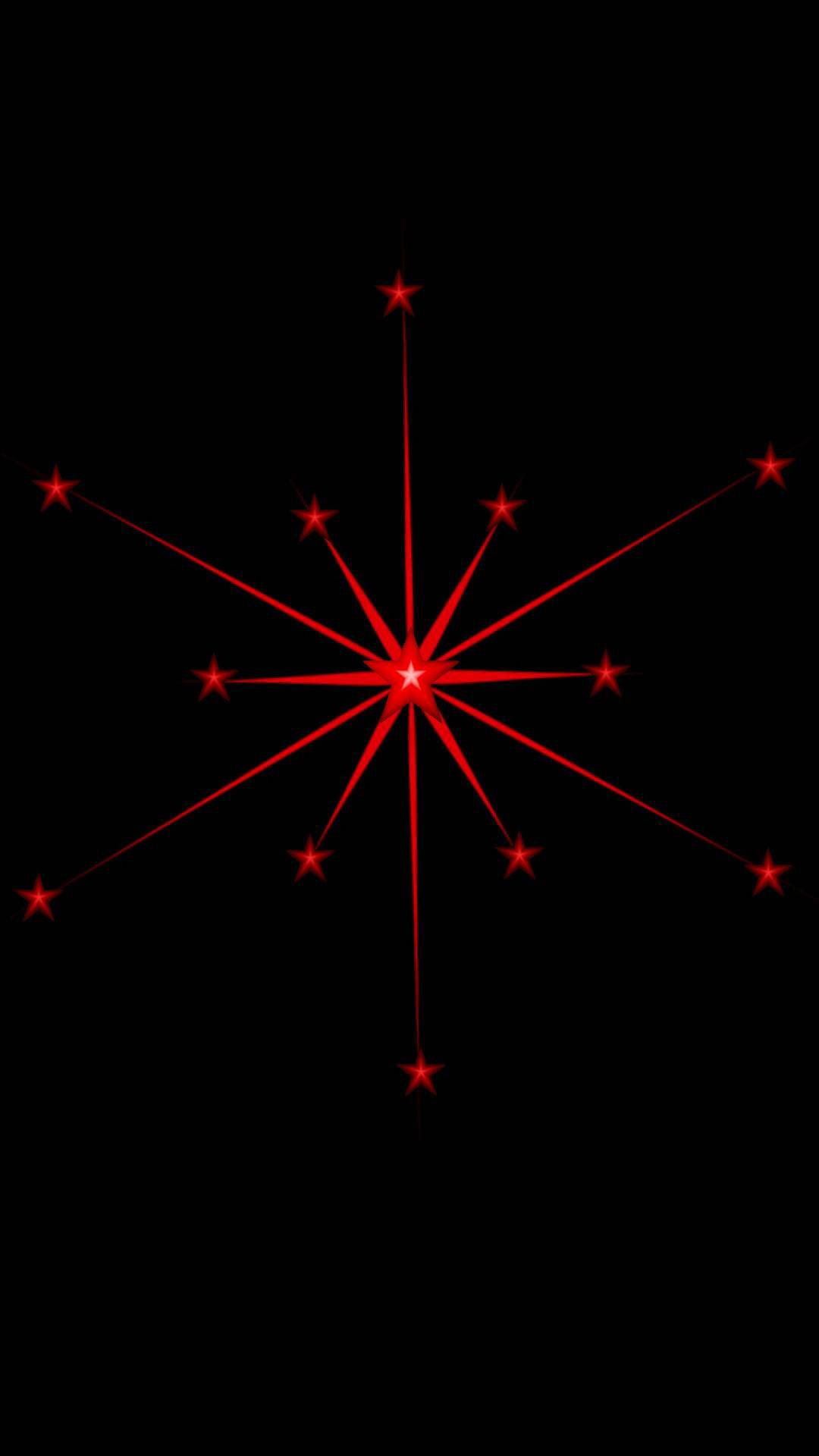 Red Star Digital Art Background