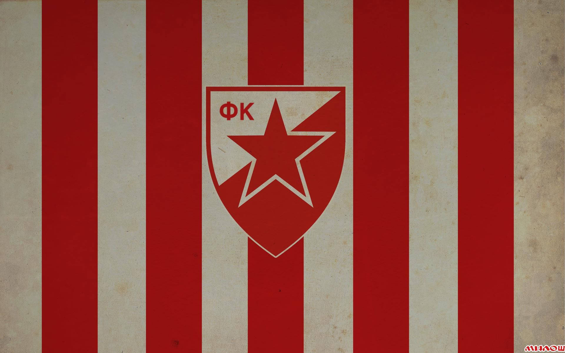 Red Star Fk Crvena Zvezda Logo Background