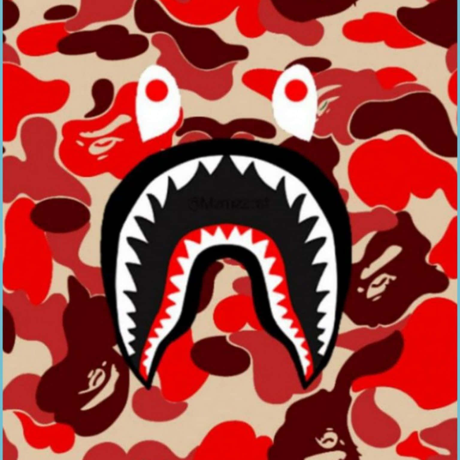 Red Streetwear Vibes In A Bape Tee Background