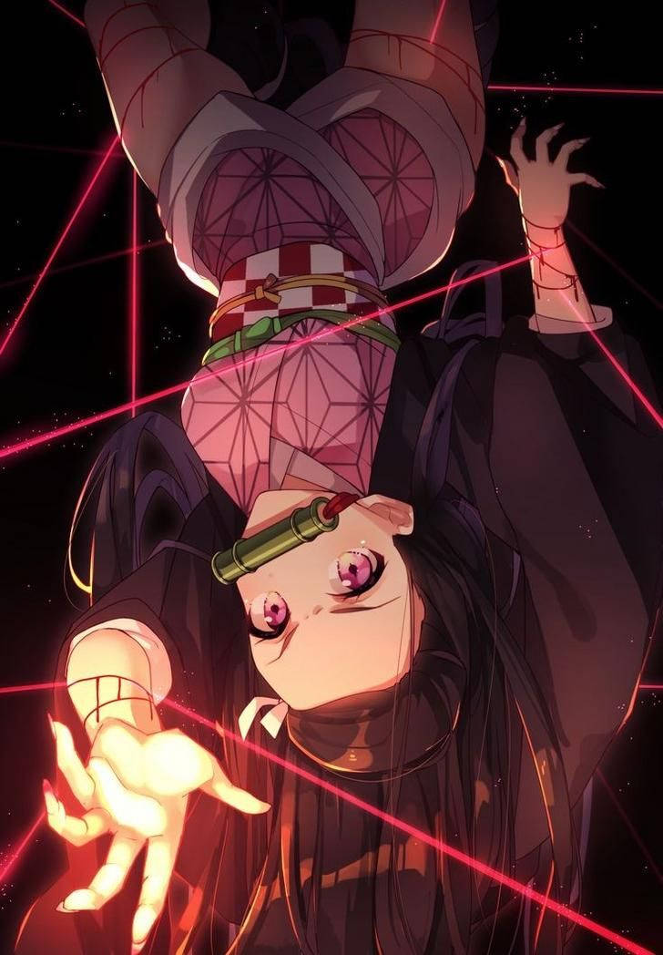 Red String Demon Slayer Nezuko Background