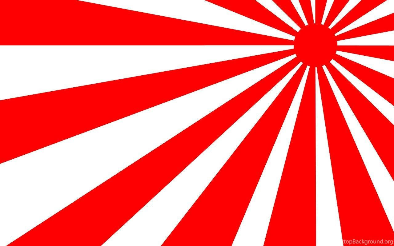 Red Sunburst Of Japan Flag Background