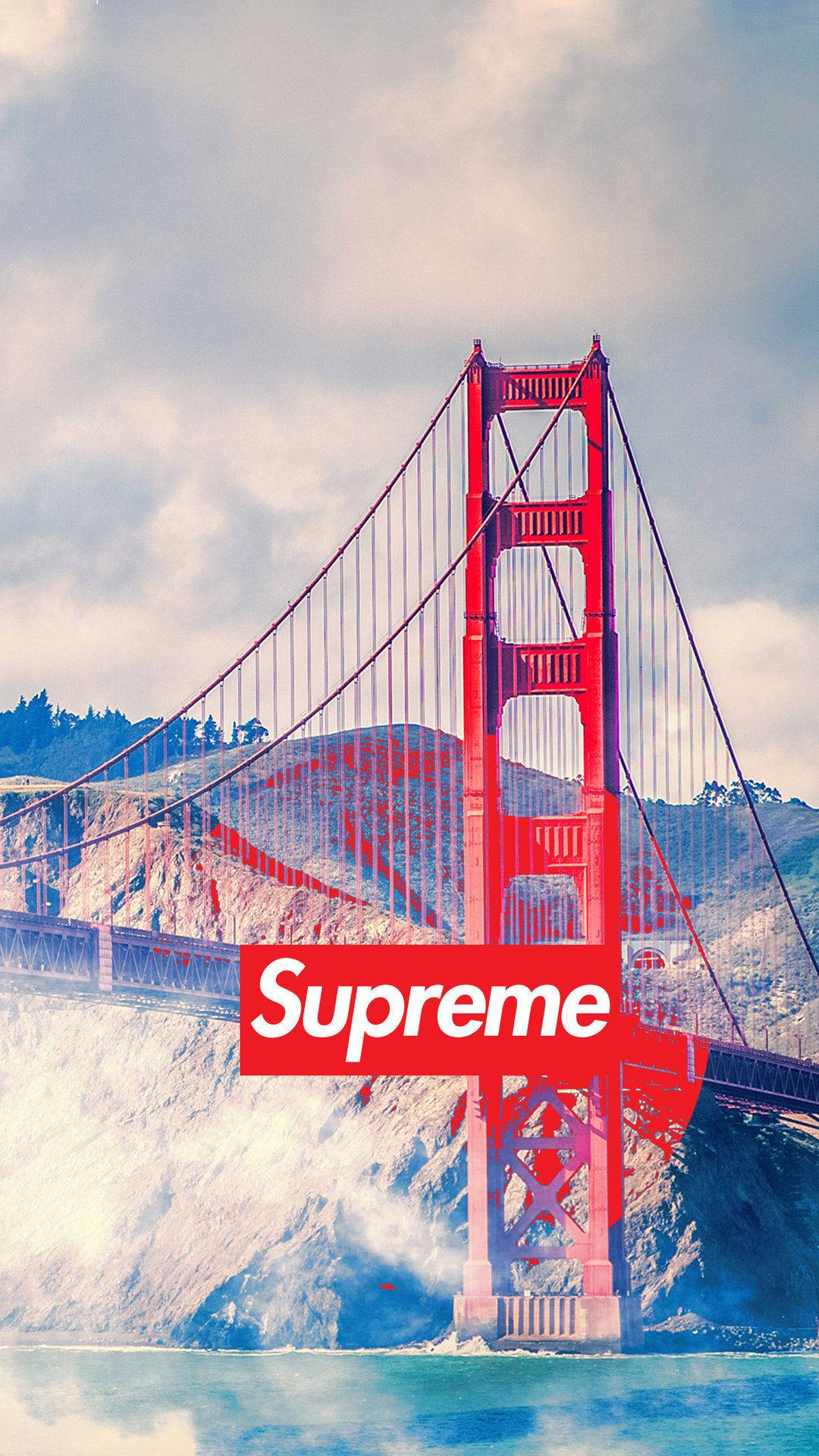 Red Supreme Golden Gate Bridge Background