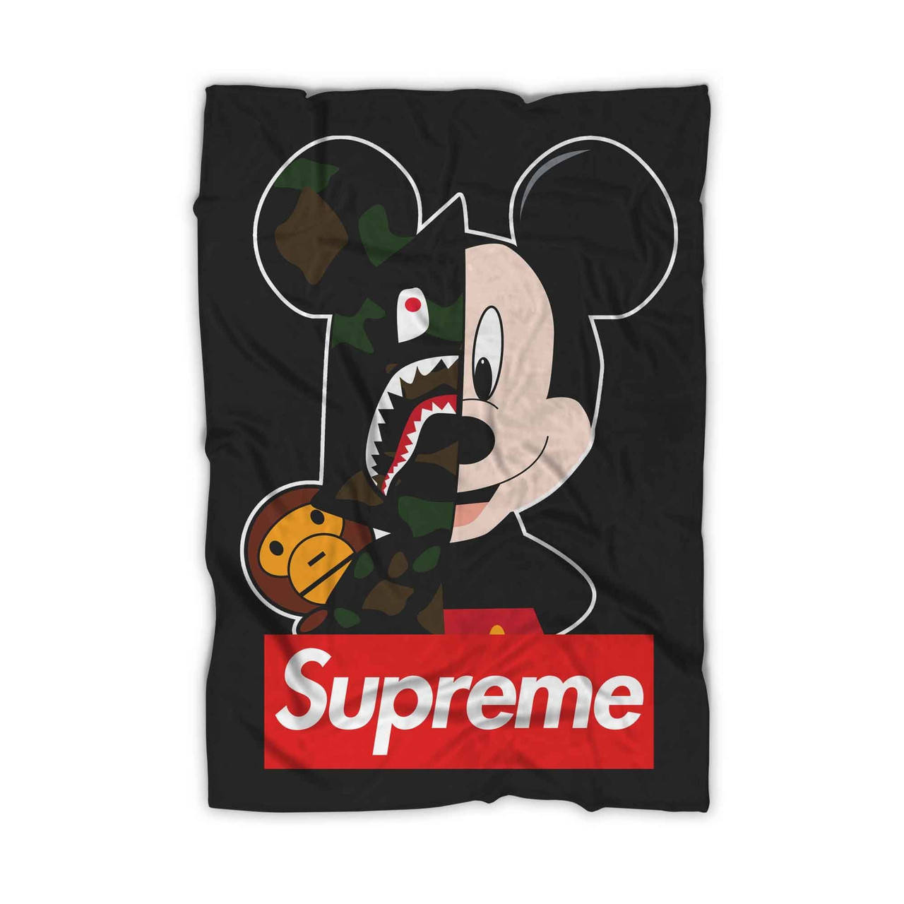 Red Supreme Mickey Mouse Artwork