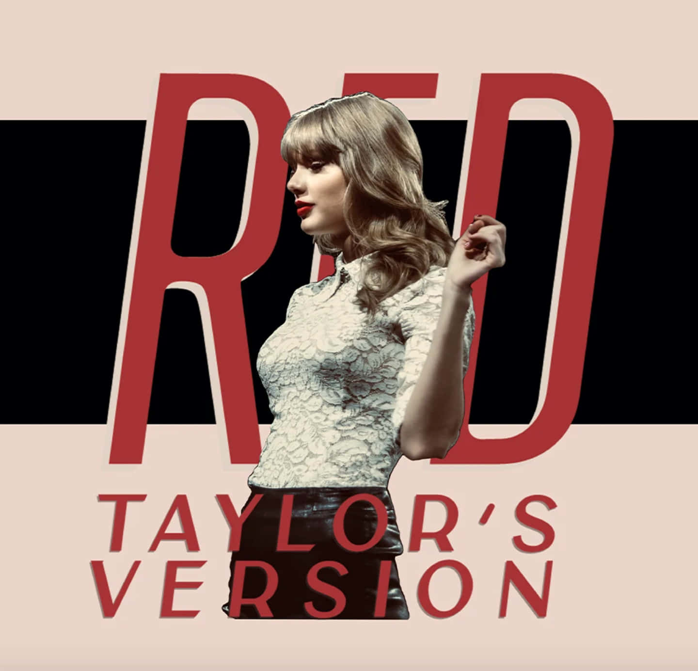 Red Taylors Version Aesthetic Album Cover Background