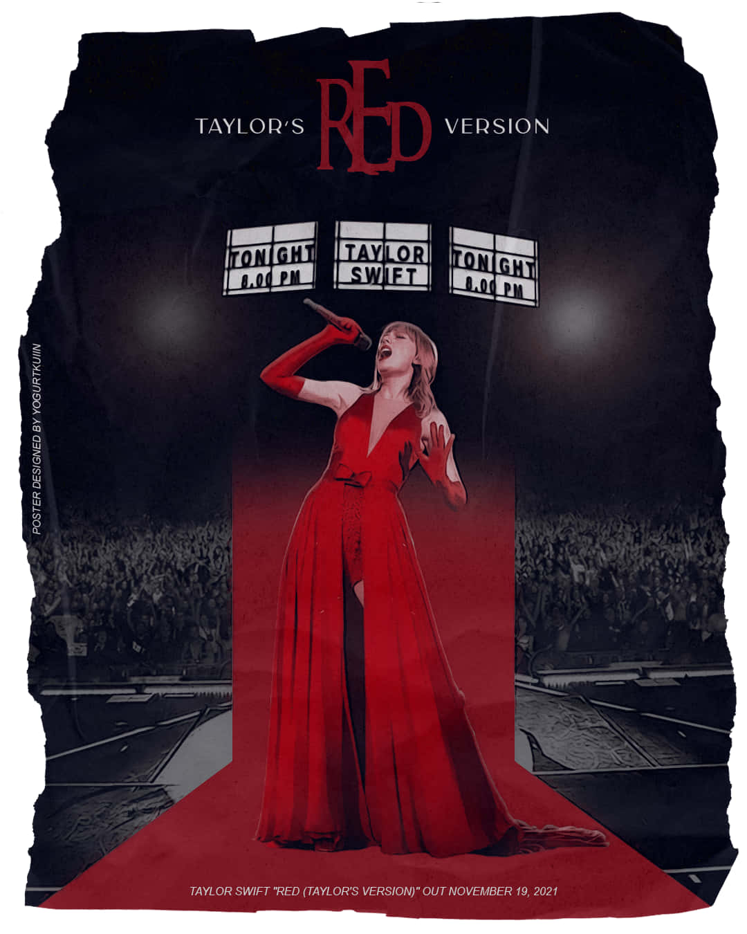 Red Taylors Version Performance Poster Background