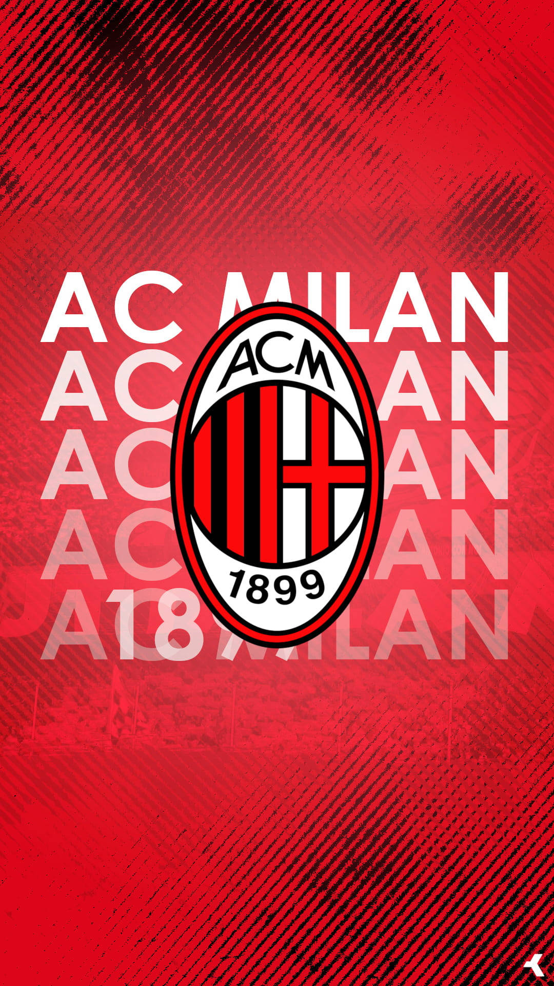 Red Textured Ac Milan Background