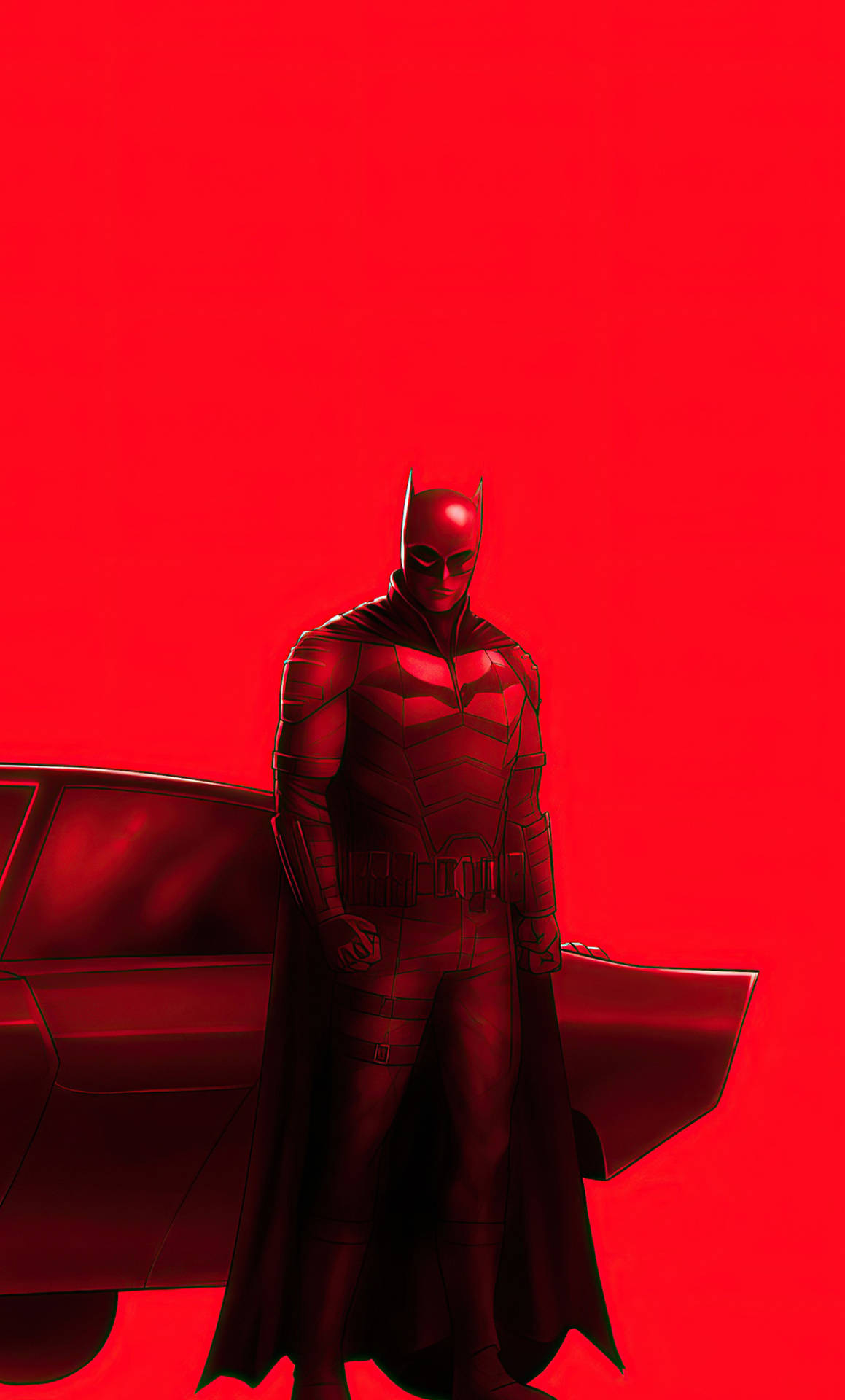 Red The Batman Iphone Mobile