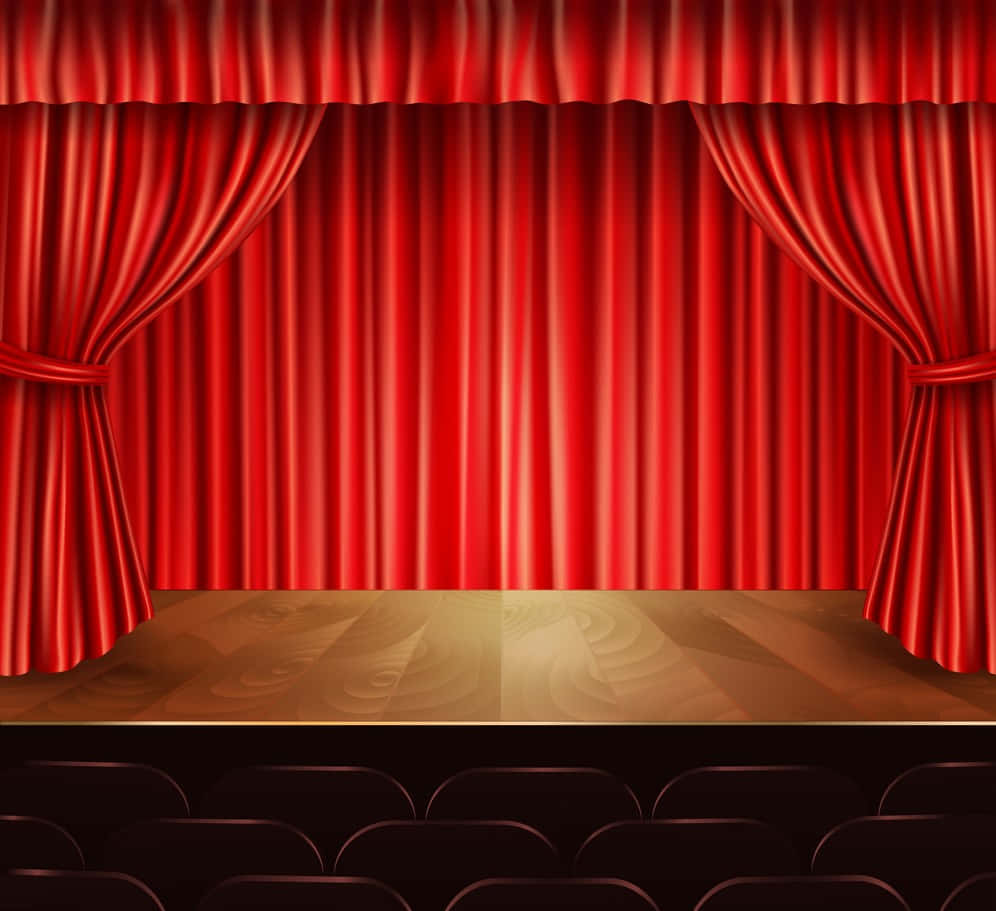 Red Theatre Stage Vector Art