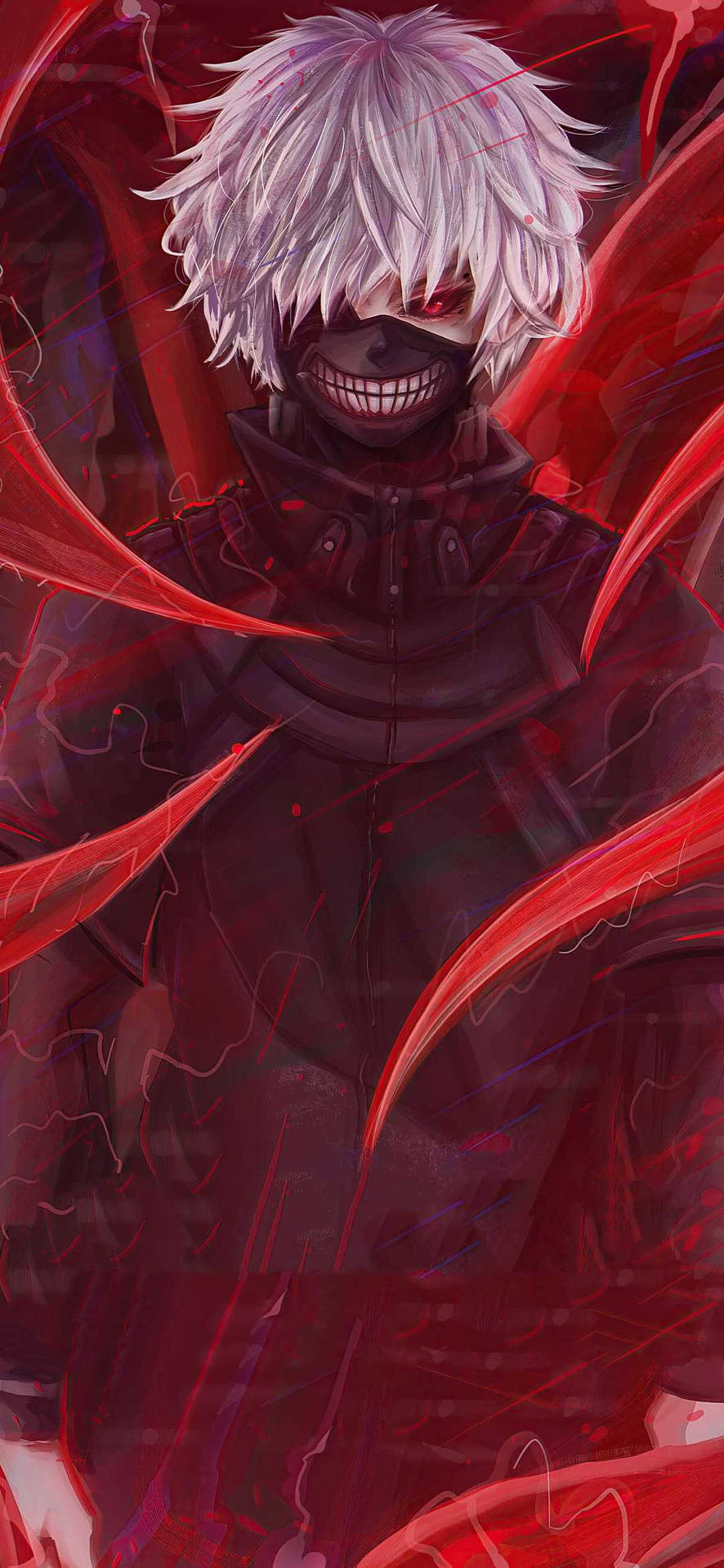 Red-themed Edgy Anime Ken Kaneki