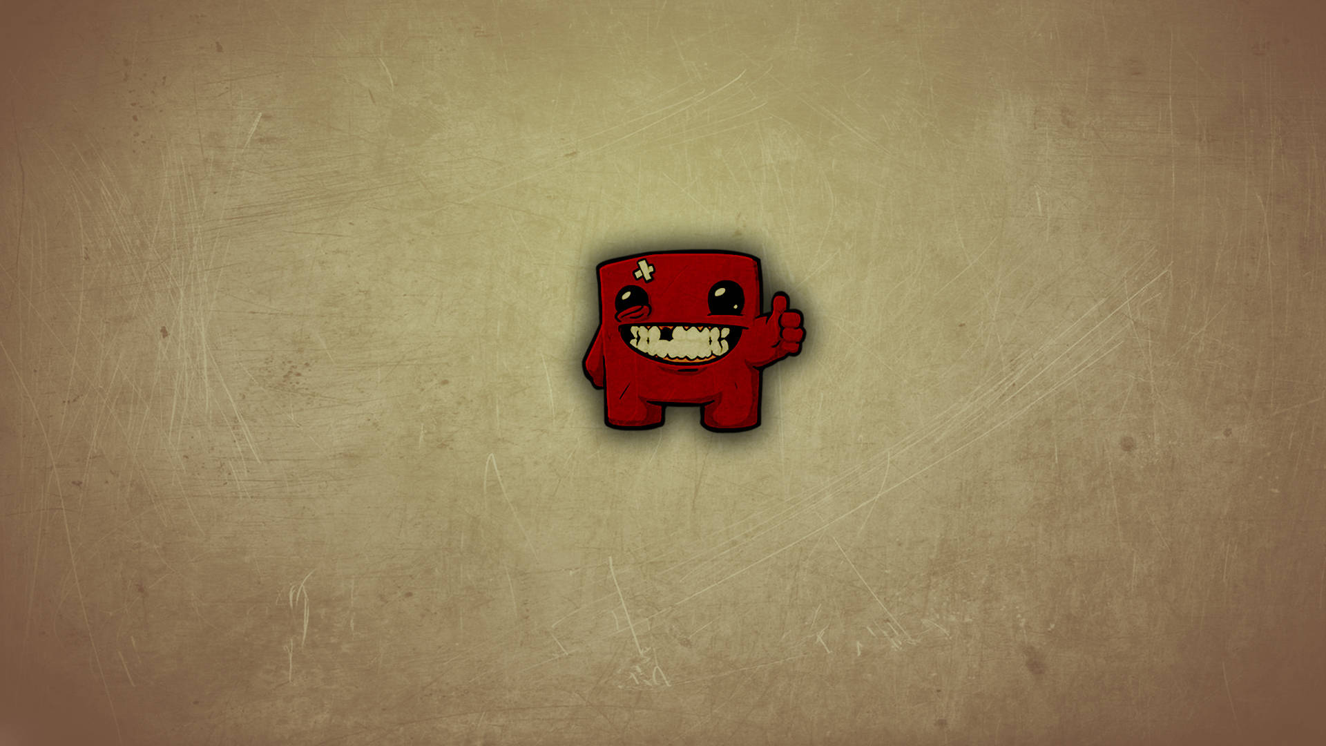 Red Tiny Super Meat Boy Background