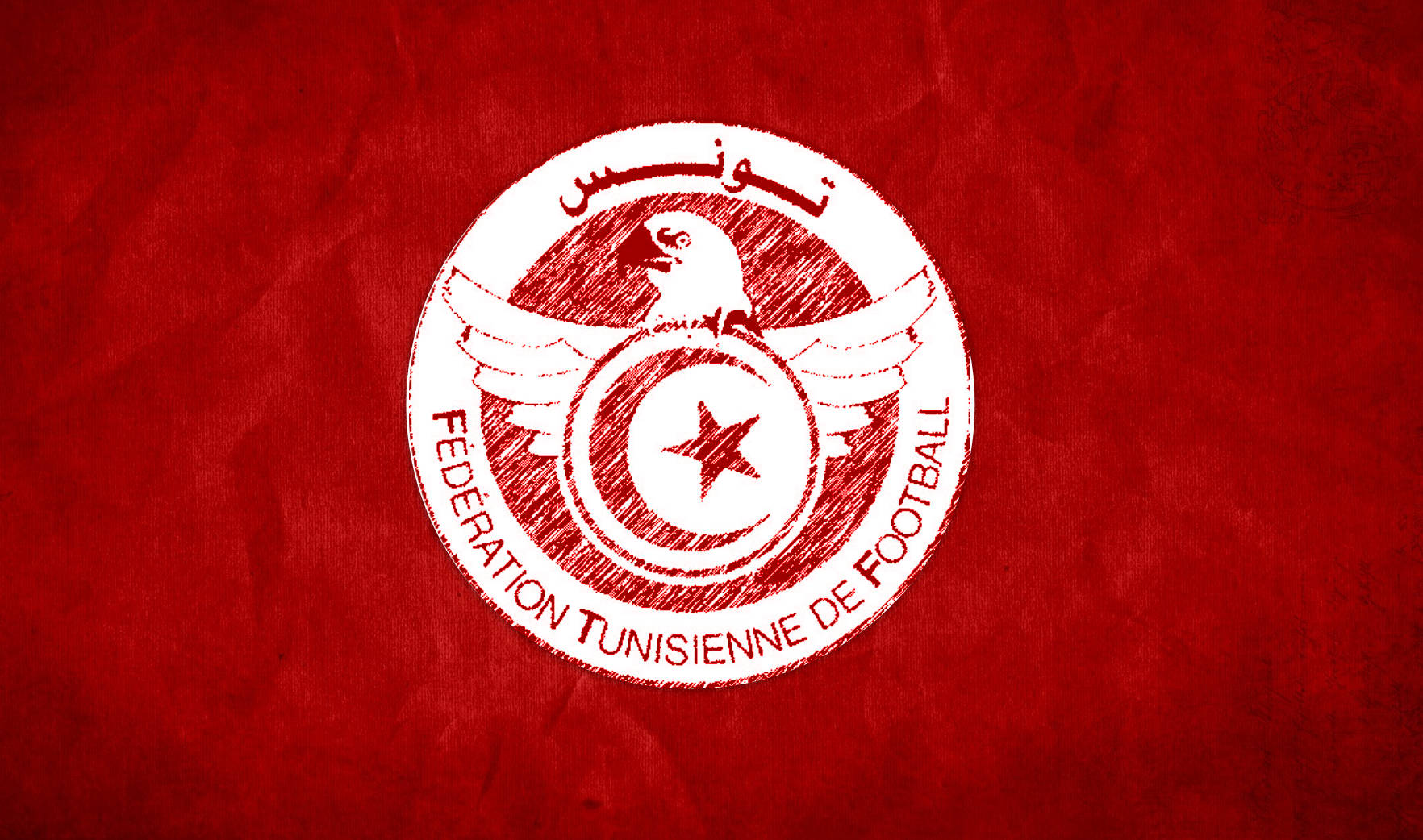 Red Tunisia National Football Team Logo Artwork Background