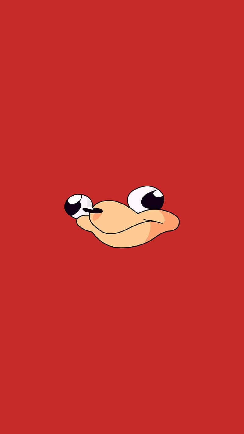 Red Ugandan Knuckles Meme Phone Background