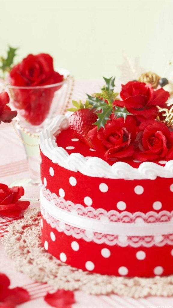 Red Velvet Cake Food Iphone Background