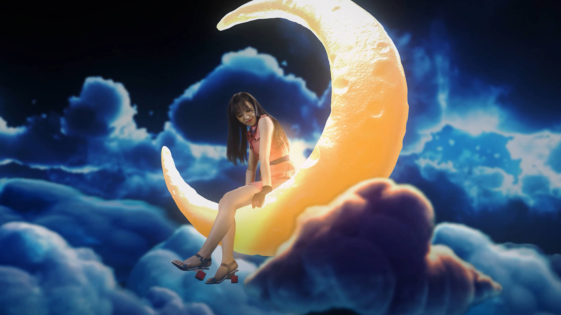 Red Velvet Wendy On Moon Background