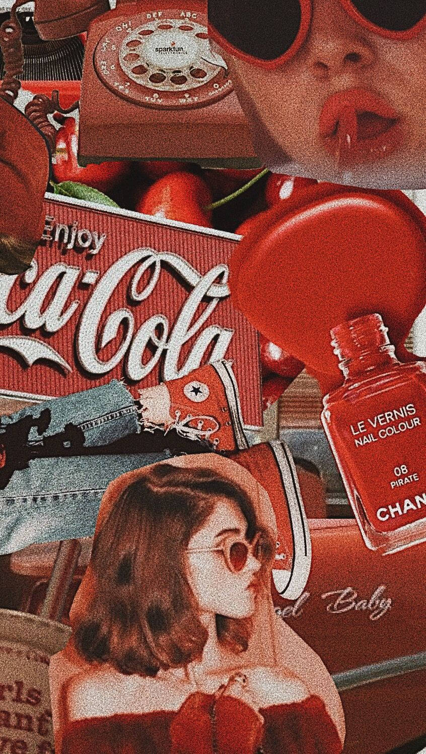 Red Vintage 90's Aesthetic