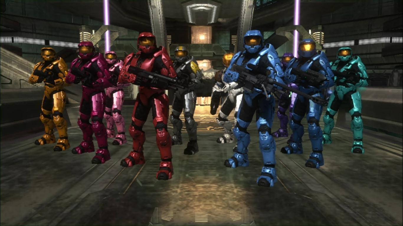 Red Vs Blue Lead By Sarge And Church Background