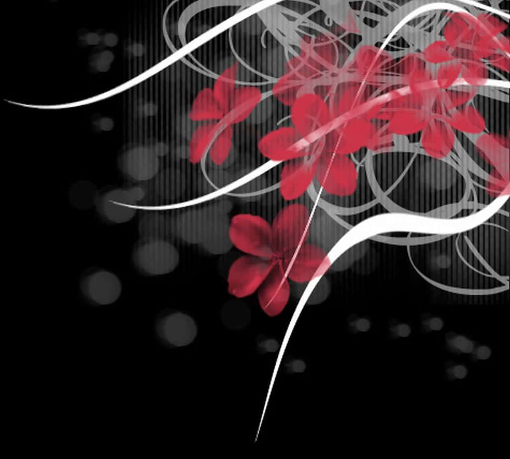 Red, White And Black Abstract Design Background