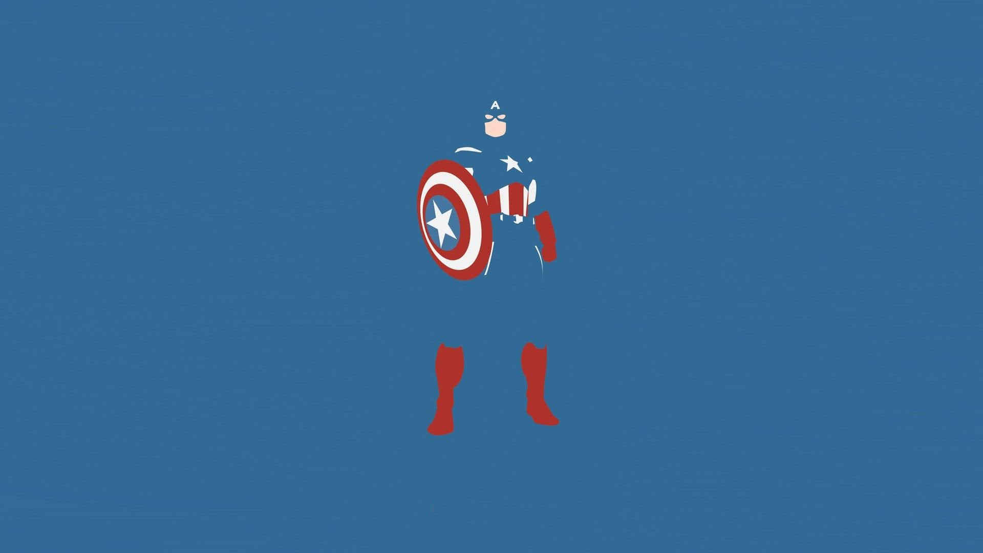 Red, White And Blue Captain America Logo Background